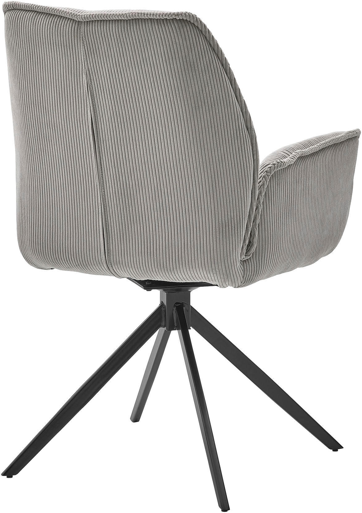 Musterring Esszimmerstuhl »Tiama«, (Set), 2 St., Cord, Stativgestell aus Eisen schwarz, 180° drehbar, Stoff Cord oder Bouclé