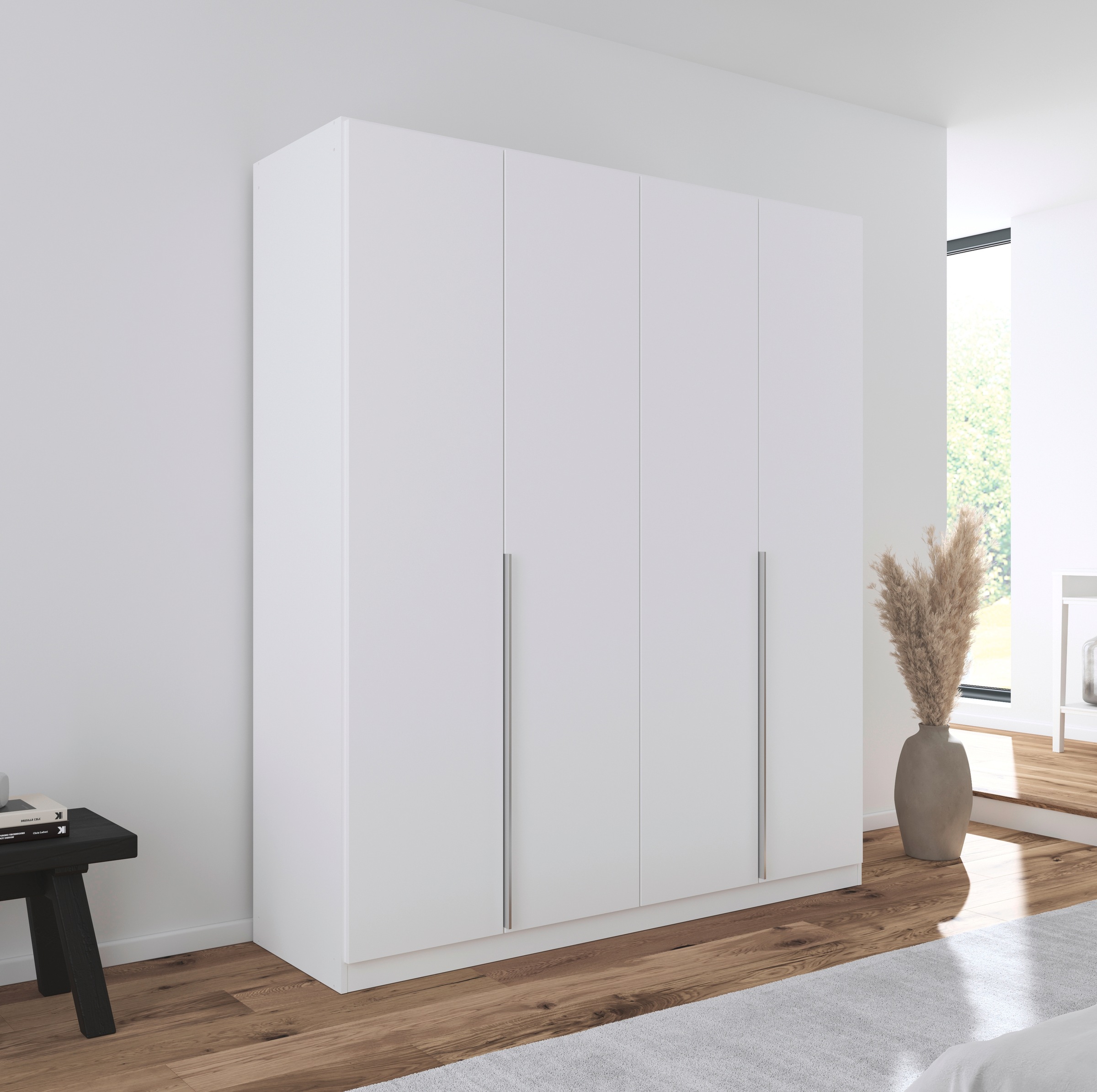 rauch Drehtürenschrank »Kleiderschrank Schrank Garderobe AGORDO TOPSELLER Schlafzimmer«, (in zwei Griff-Farben, Breiten 91-360 cm, Dekor- oder Hochglanzfront), durchdachte Innenausstattung, in 7 Breiten und 2 Höhen MADE IN GERMANY
