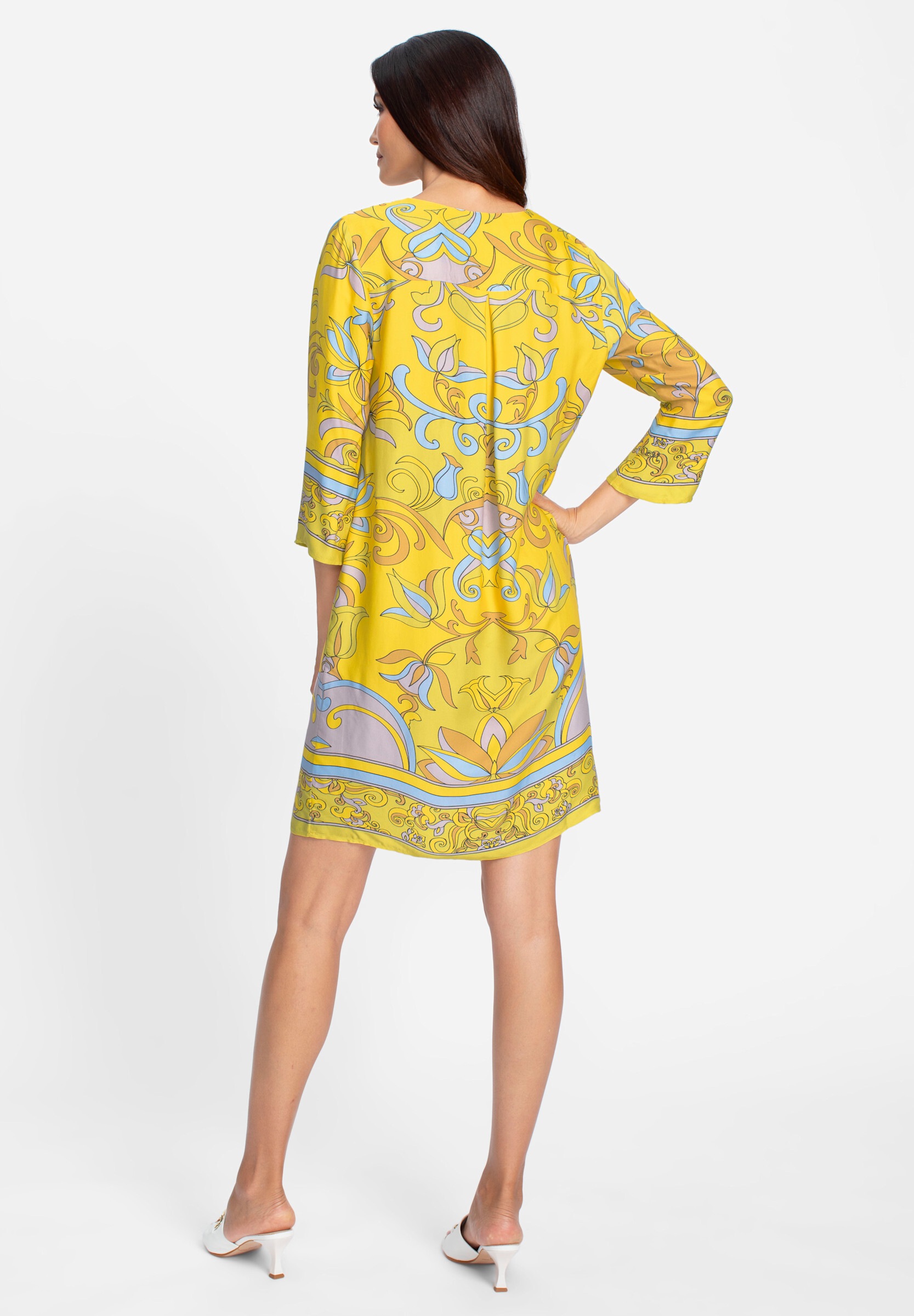 heine Druckkleid »Druck-Kleid Druckkleid aus Viskose-Satin« Ohne Taschen