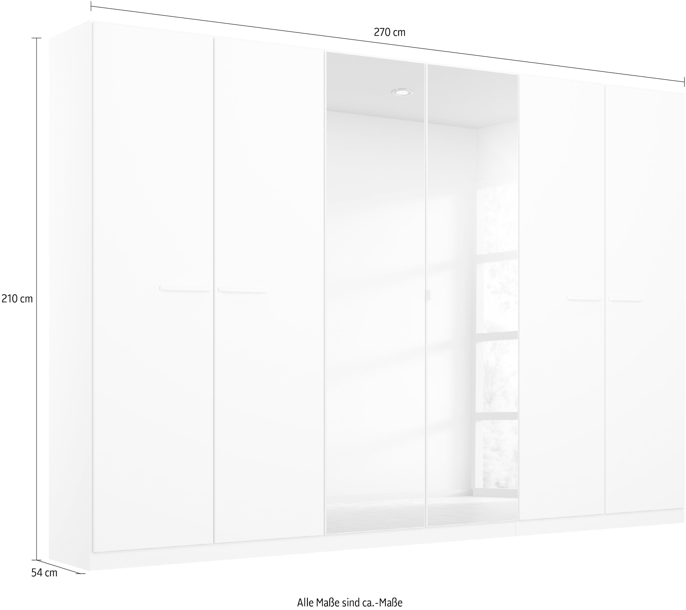 rauch Drehtürenschrank »Kleiderschrank Schrank Garderobe TOPSELLER OTELI inkl. Inneneinteilung«, (erhältlich in Breiten 91-360 cm, ab Breite 136cm inkl. Innenschubladen), mit zusätzlichen Einlegeböden, optional mit Spiegel MADE IN GERMANY