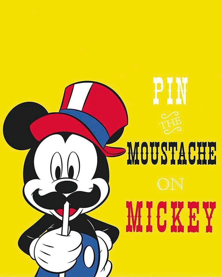Komar Poster »Mickey Mouse Moustache«, Disney, (1 St.), Kinderzimmer,  Schlafzimmer, Wohnzimmer online kaufen | mit 3 Jahren XXL Garantie | Poster