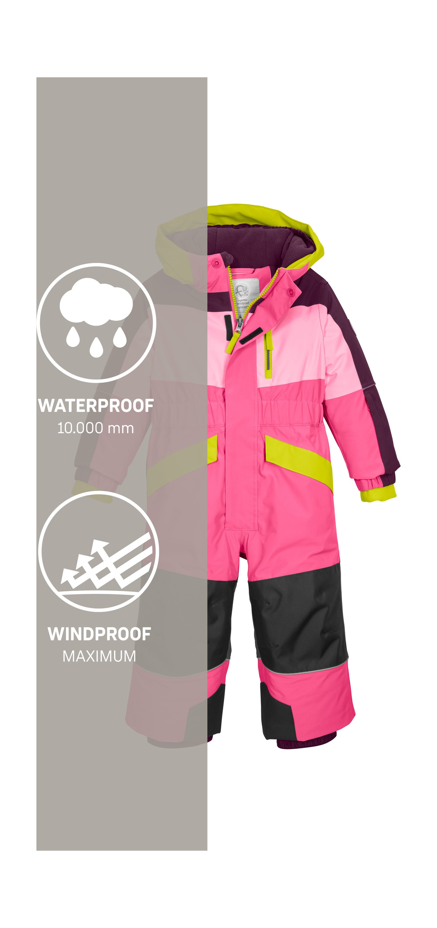 first instinct by killtec Overall »FISW 47 MNS ONPC« Warm gefütterter, wind- u. wasserdichter Schneeanzug, Grow-Up-Funktion