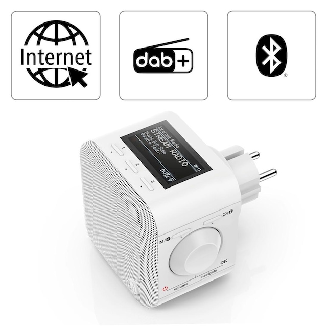 Digitalradio Digitalradio ➥ Digitalradio 3 Stecker Hama (WLAN-Bluetooth | »Internetradio (DAB+) XXL W) UNIVERSAL Garantie Jahre Bluetooth/DAB+Spotify+App«, 5 (DAB+)-FM-Tuner-Internetradio m. WLAN/