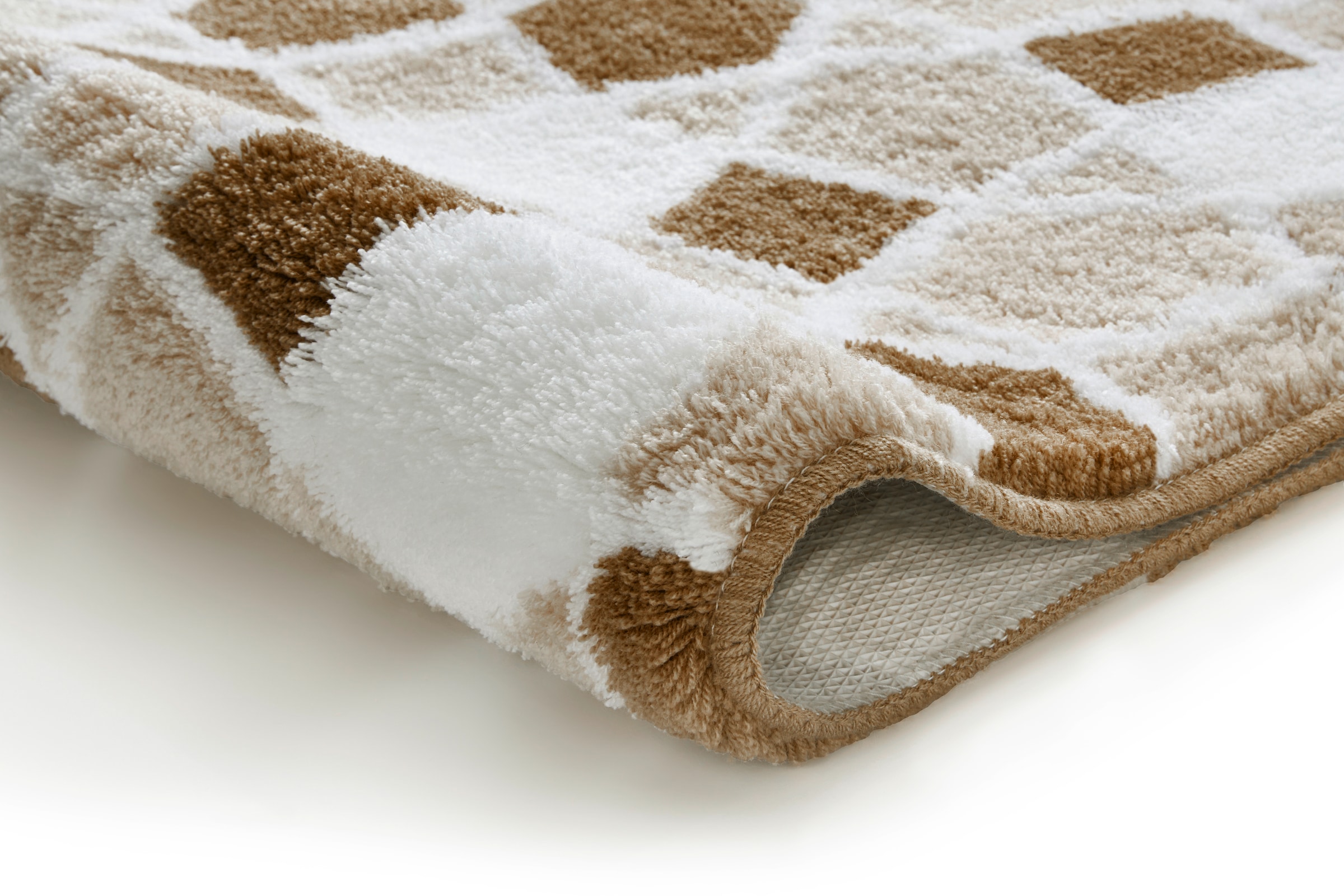 Kleine Wolke Badematte »Sintra, Badvorleger, Badezimmer Teppich« Höhe 15 mm rutschhemmend beschichtet fußbodenheizungsgeeignet Badteppich, modernes Mosaikdesign
