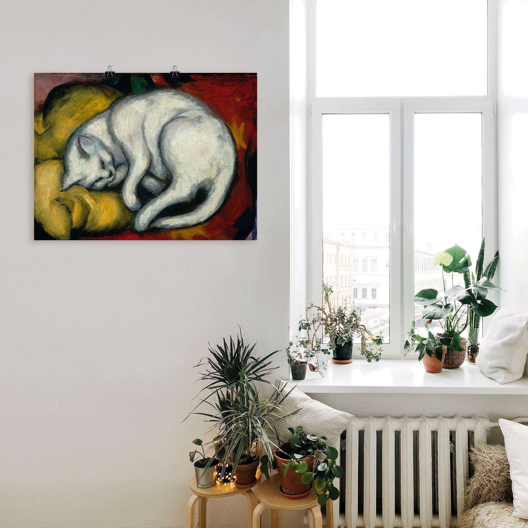 Artland Wandbild »Die weisse Katze. 1912« Haustiere 1 Stk. tlg. als Leinwandbild, Poster in verschied. Größen