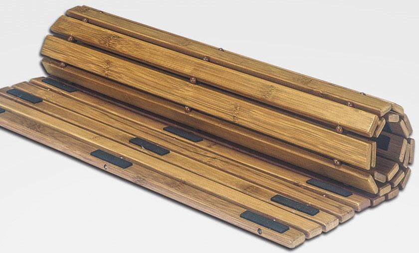 Kleine Wolke Badematte »Level Holzmatte«, rutschhemmend beschichtet, fußbodenheizungsgeeignet, 100% Bambus