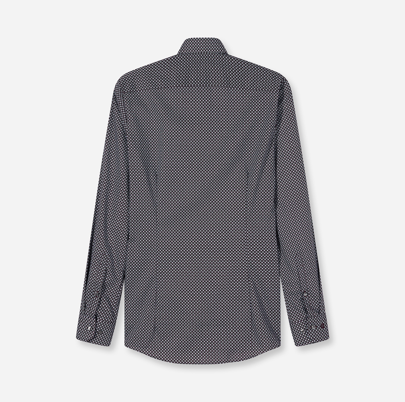 OLYMP Langarmhemd »No 6 six« super slim, gemustert, Businesshemd, Modern Kentkragen