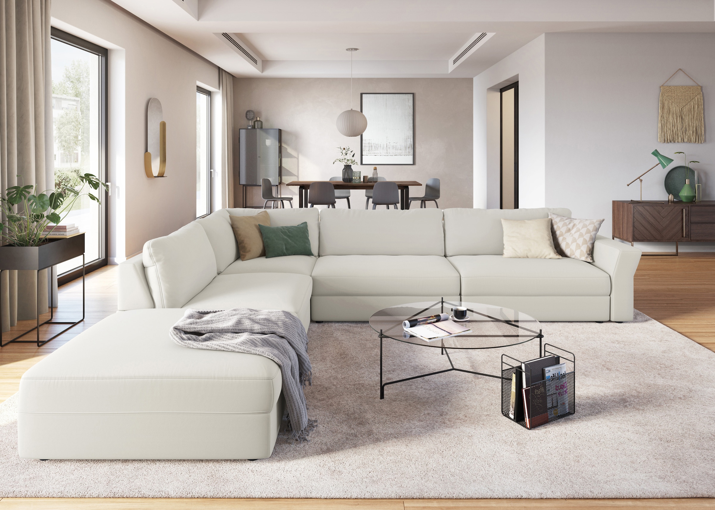 sit&more Ecksofa »Cadabra L-Form«, Breite 356 cm, mit Sitztiefenverstellung