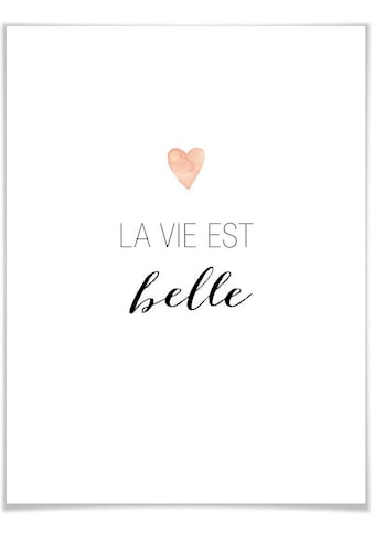 Poster »La vie est belle«, Schriftzug, (1 St.)