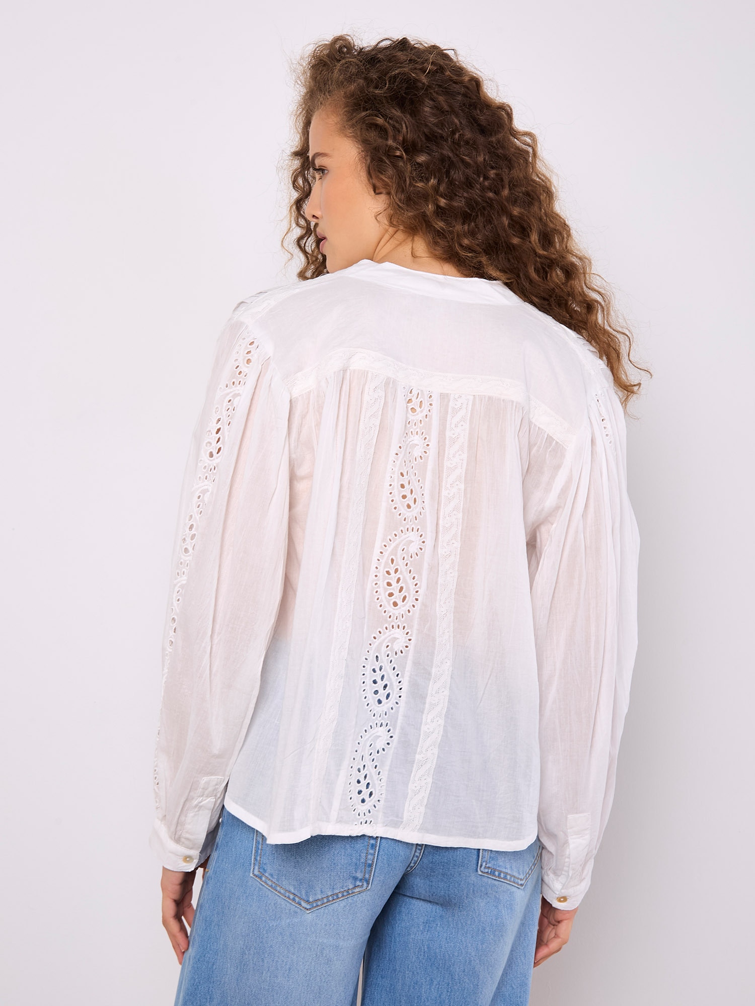 Apricot Spitzenbluse »Bluse« mit Stehkragen
