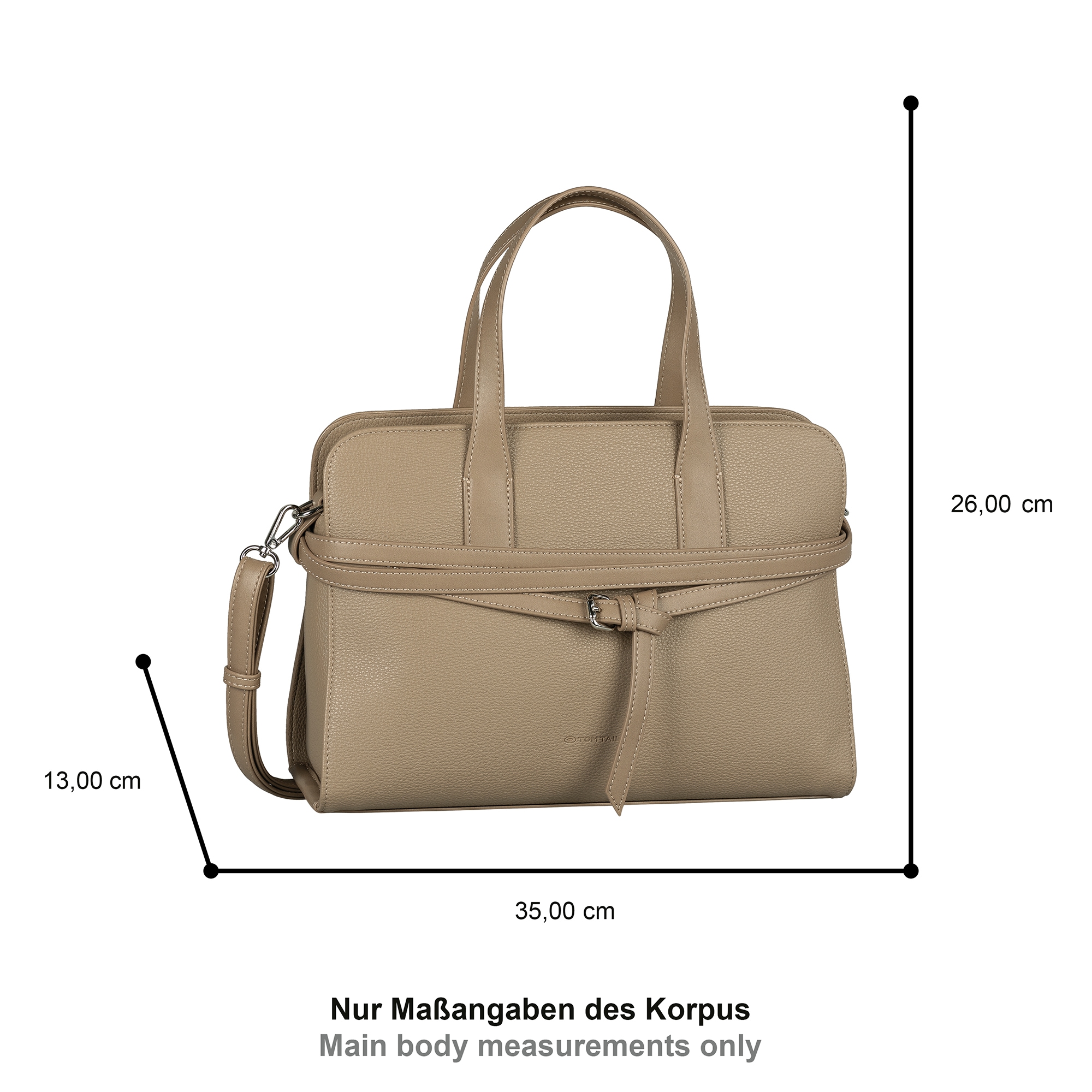 TOM TAILOR Shopper »Freya« verziert mit schmalen, mehrlagigen Riemen und Metallschließe