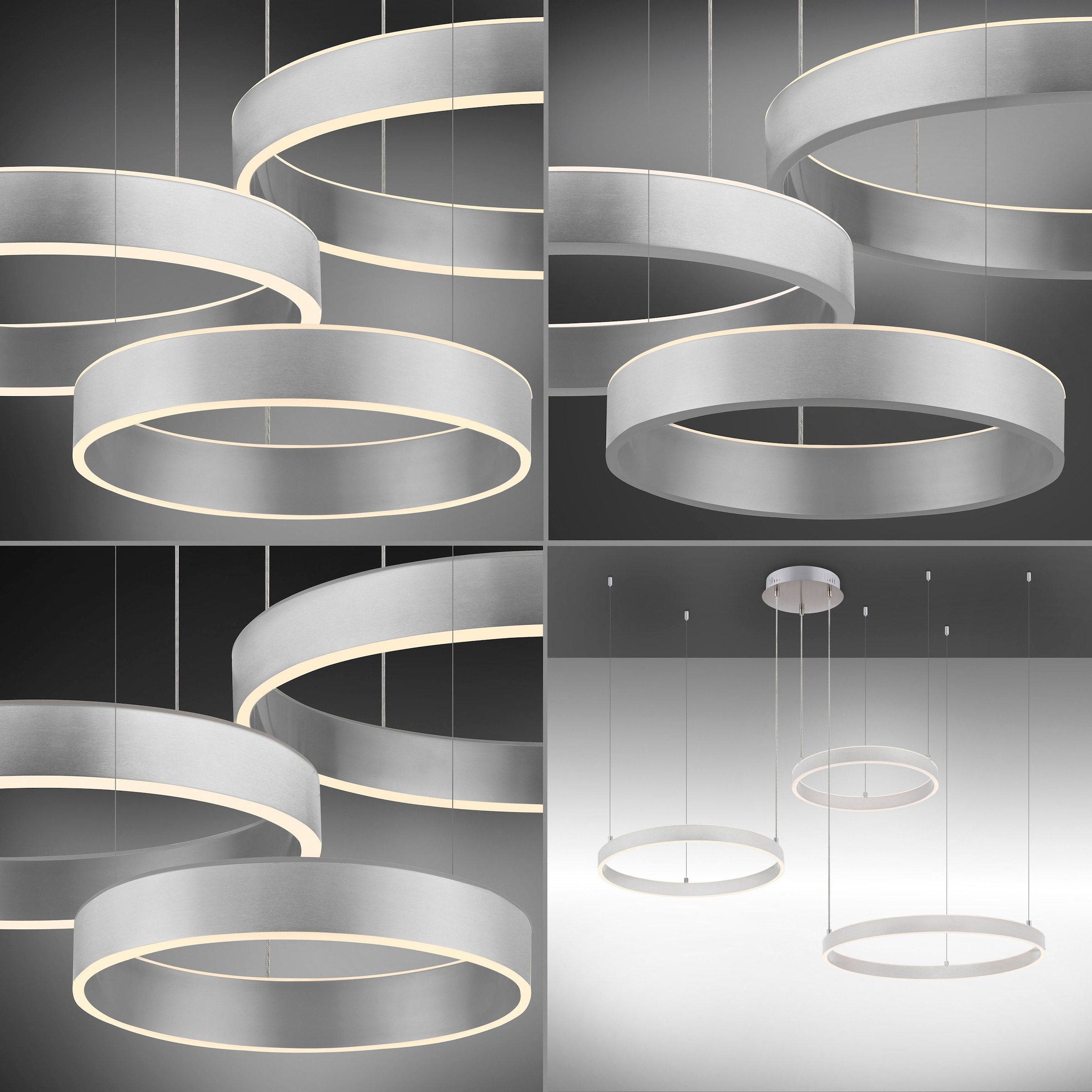 JUST LIGHT Pendelleuchte »LILLUTI«, 2 flammig, Leuchtmittel LED-Board | LED fest integriert, Fernbedienung, Funk inkl., separat steuerbar über FB, Fer