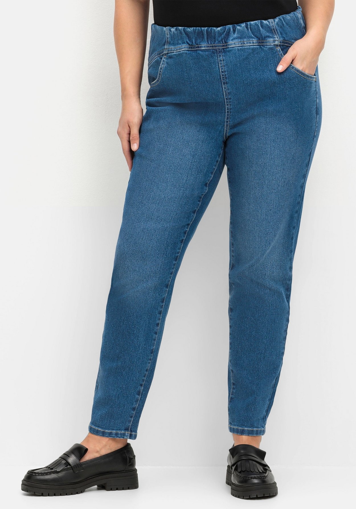 Sheego Schlupfjeans »Jeggings mit breitem Gummibund«