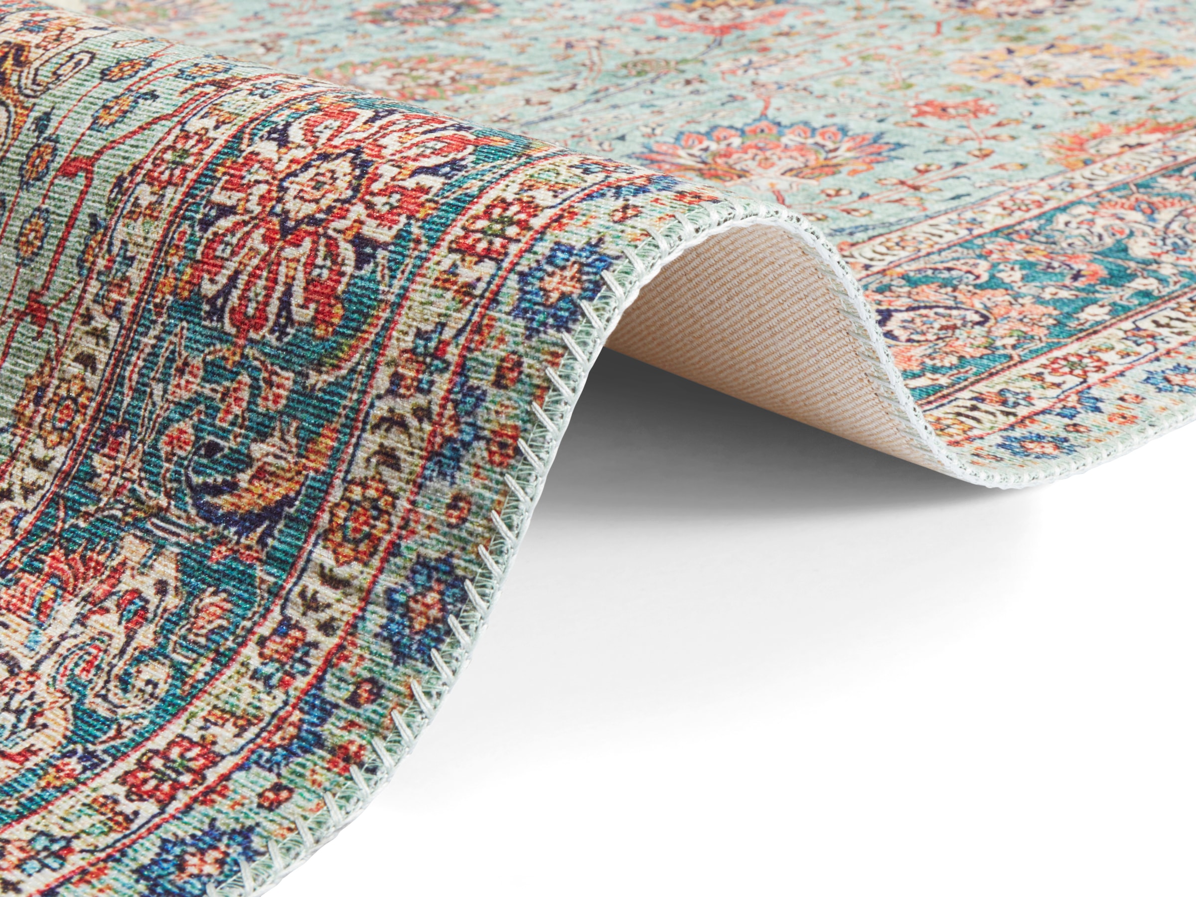 ELLE DECORATION Teppich »Mahal«, rechteckig, 5 mm Höhe, Orientalisch, Kurzflor, Vintage, Wohnzimmer, Schlafzimmer, Läufer