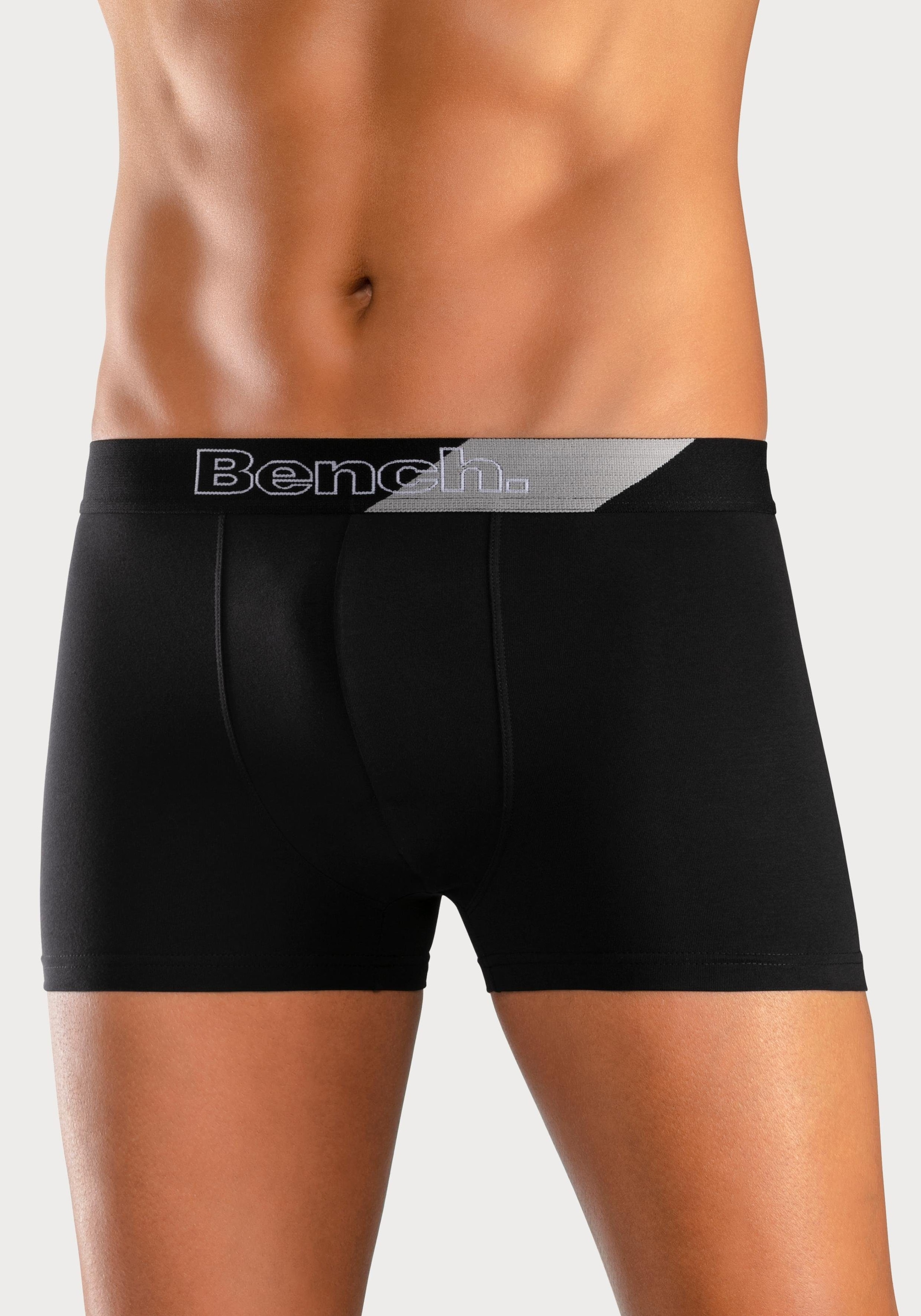 Bench. Boxer »Boxershorts für Herren«, (Packung, 3 St.), Unterhosen mit modischem Streifen im Webbund