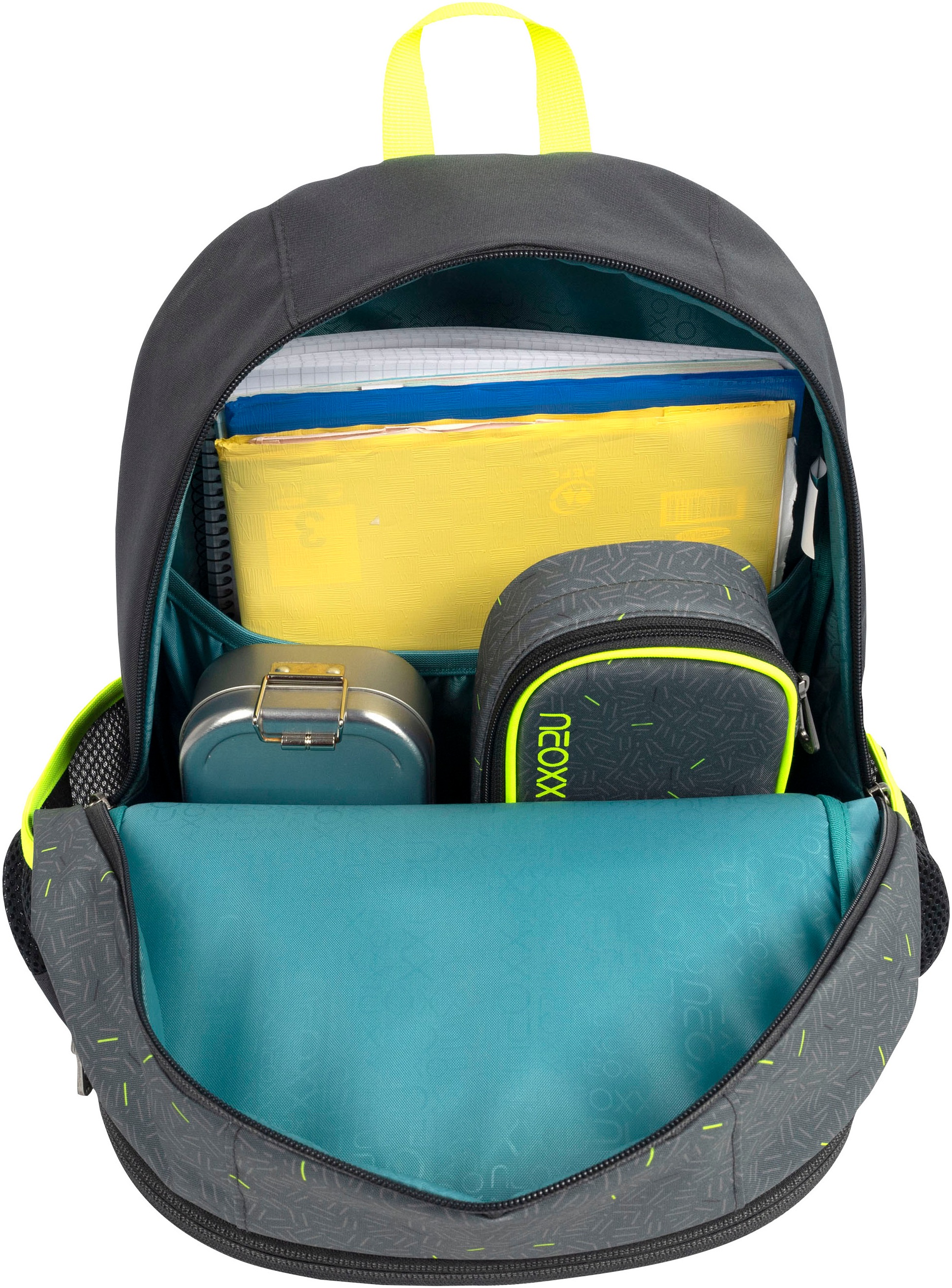 neoxx Schulrucksack »Flow, Boom«, teilweise aus recyceltem Material