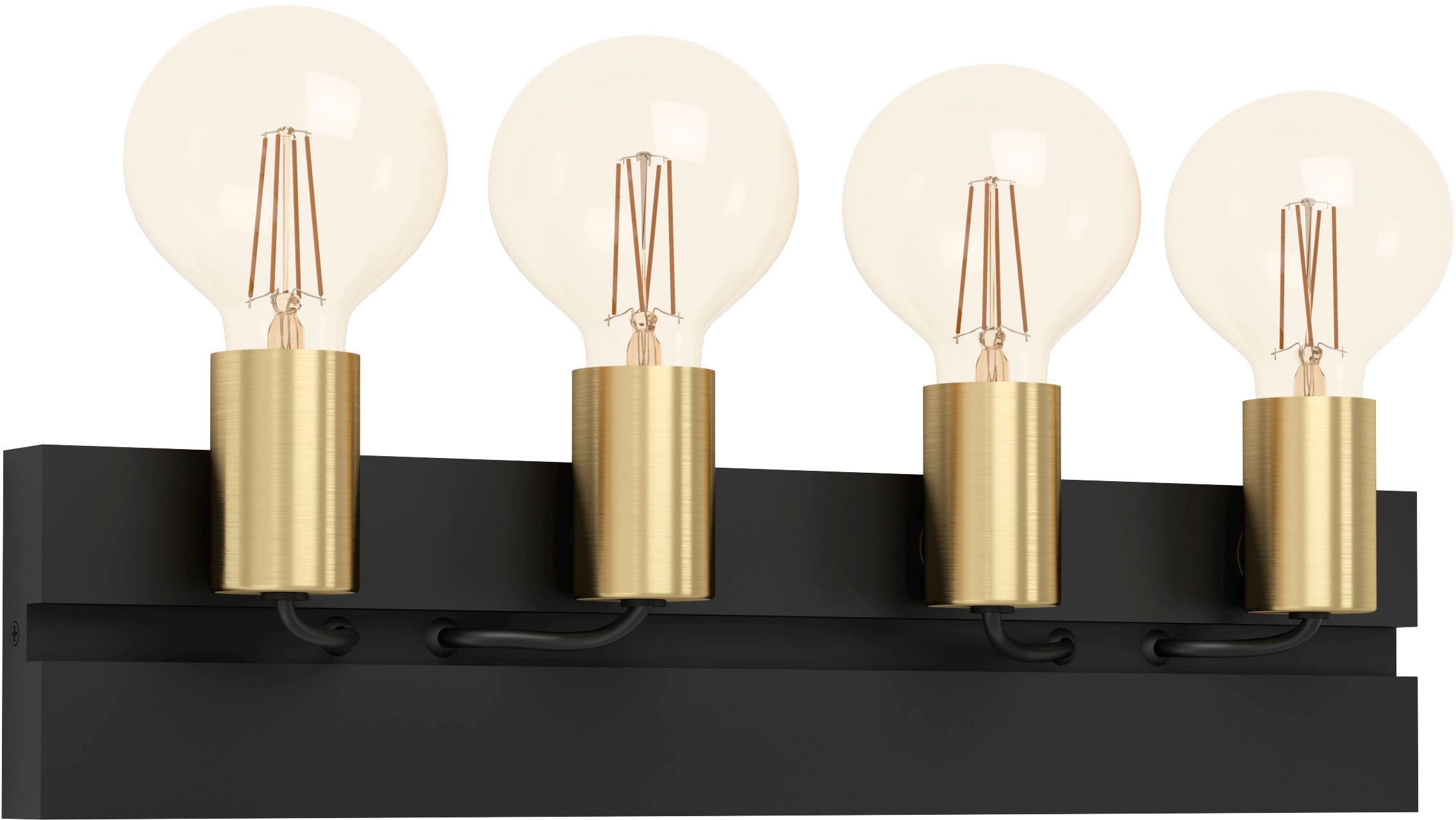 EGLO Deckenleuchte »MACCHIONE« E27 1 Stk. Deckenleuchte in schwarz und messing aus Stahl  -  exkl. E27 - 10W