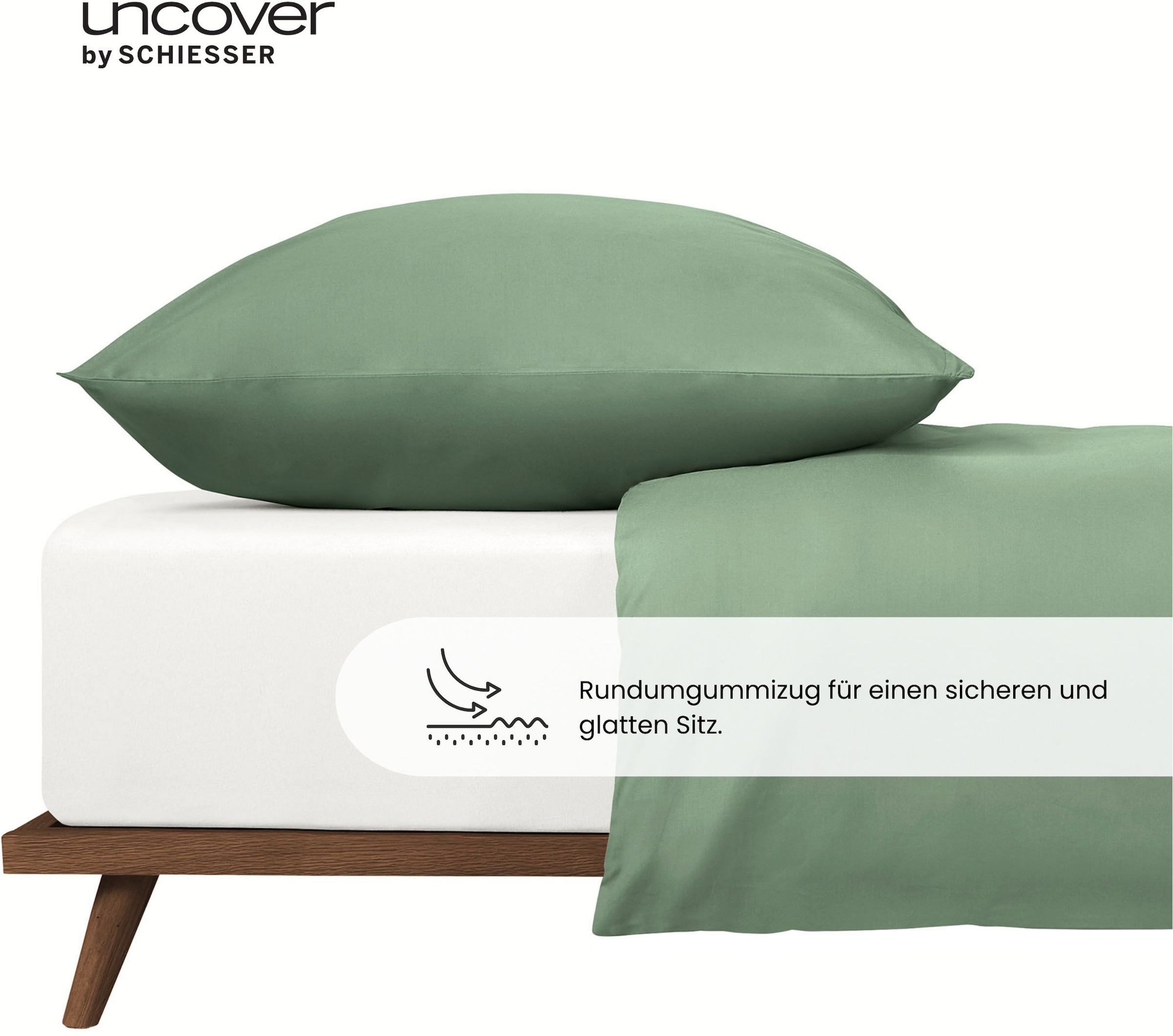 uncover by SCHIESSER Spannbettlaken »New Jersey aus 100% Baumwolle« OEKO-TEX® MADE IN GREEN