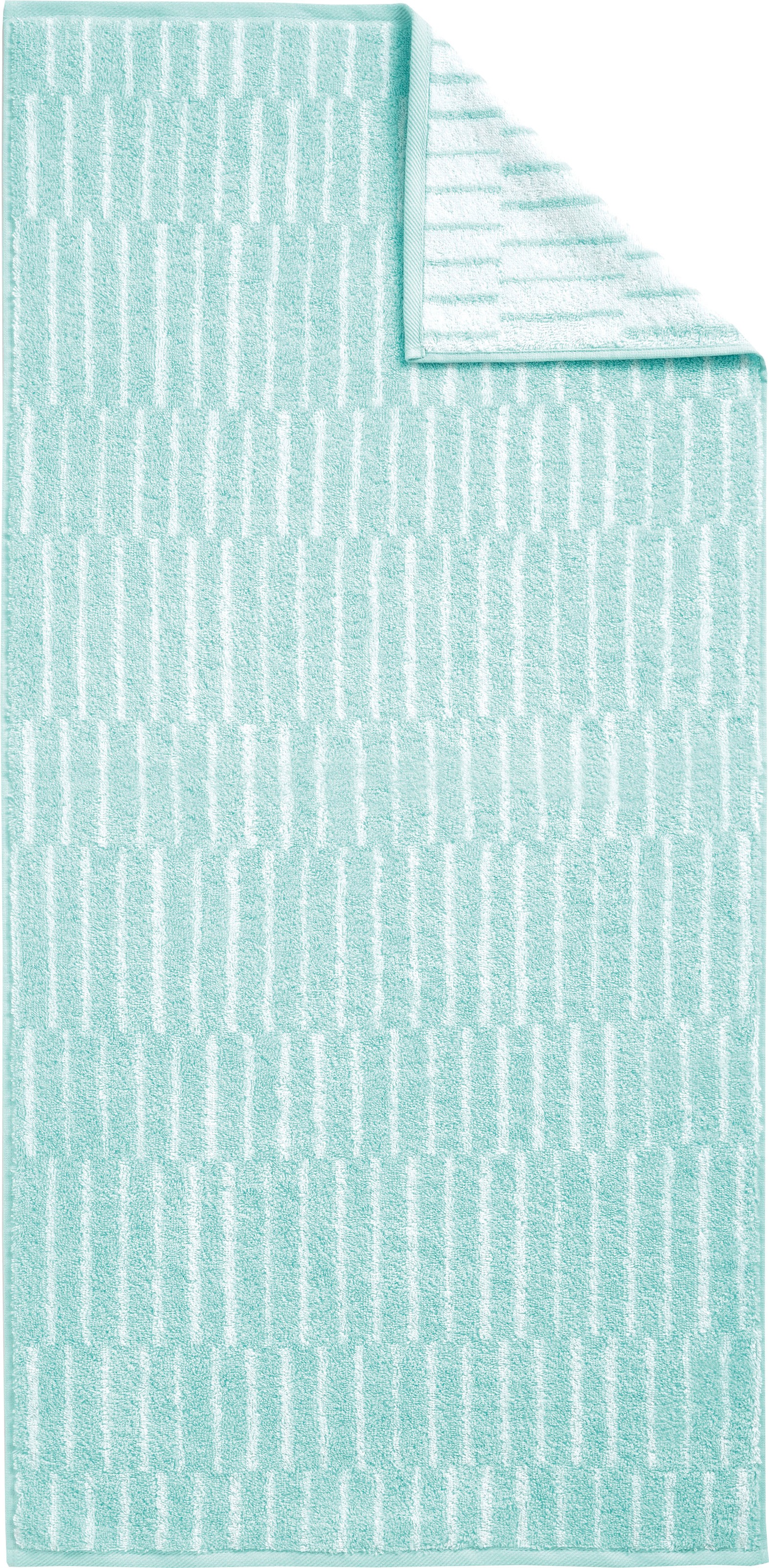 Dyckhoff Handtuch Set »Cool Mint Panels«, Set, 3 tlg., Walkfrottier, 2 Handtücher (50x100cm), 1 Duschtuch (70x140cm)