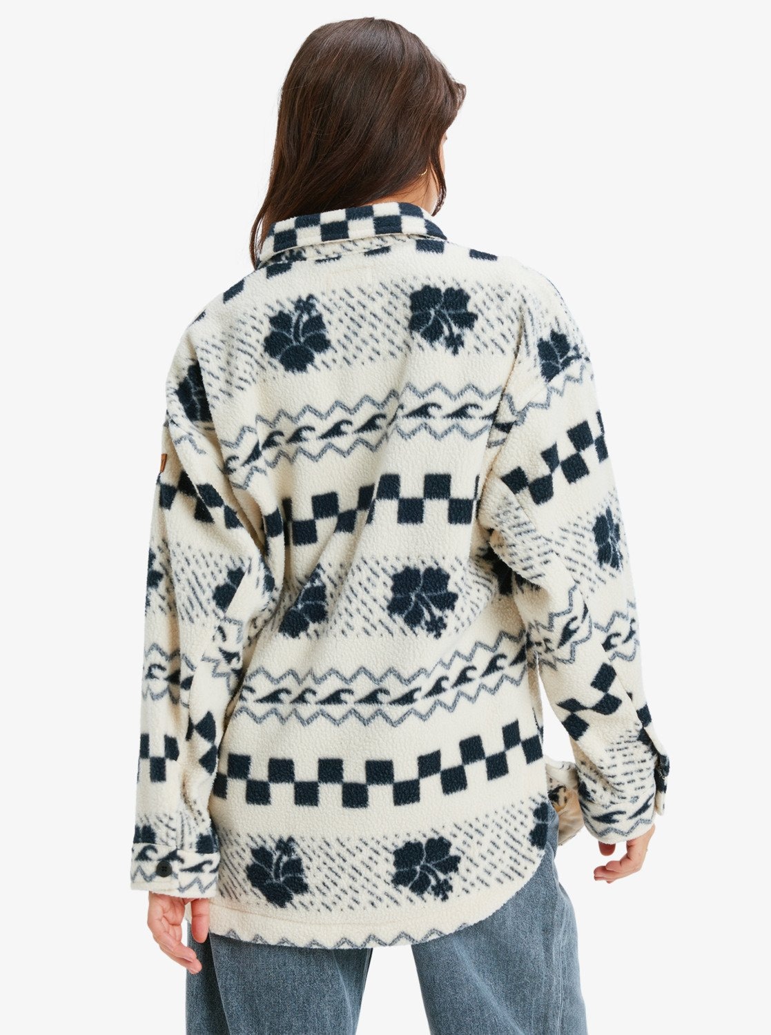 Roxy Fleecejacke »MORNING CRUSH SHACKET« mit Kapuze, aus Polyester, sportlicher Stil