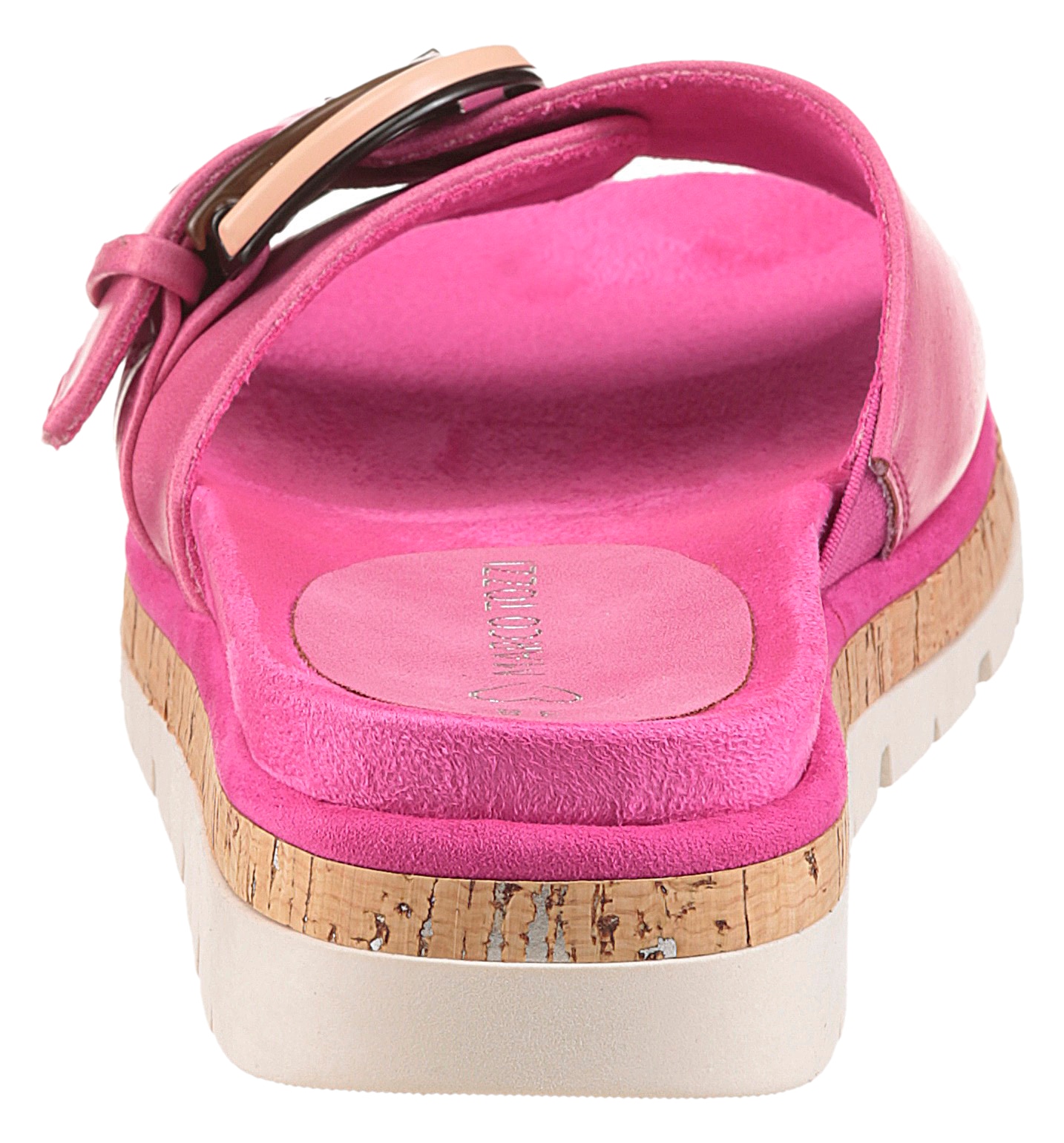 MARCO TOZZI Pantolette  , Plateau, Sommerschuh, Schlupfschuh mit dekorativer Schnalle