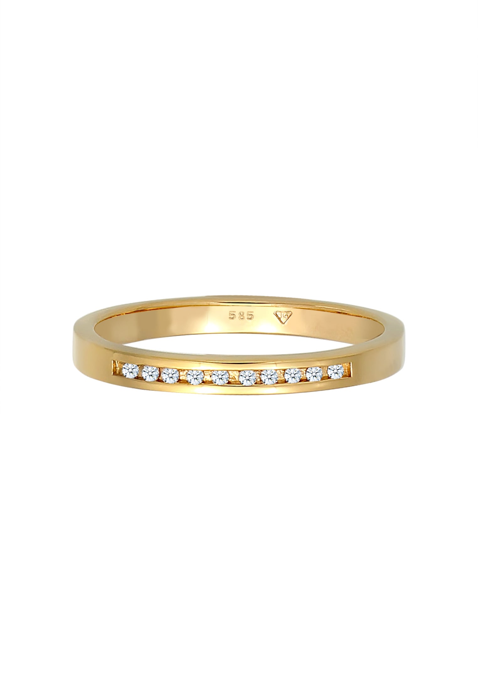 Elli DIAMONDS Verlobungsring »Ring Diamant Weiß Brillantschliff (0.05 ct) 585 Gelbgold«