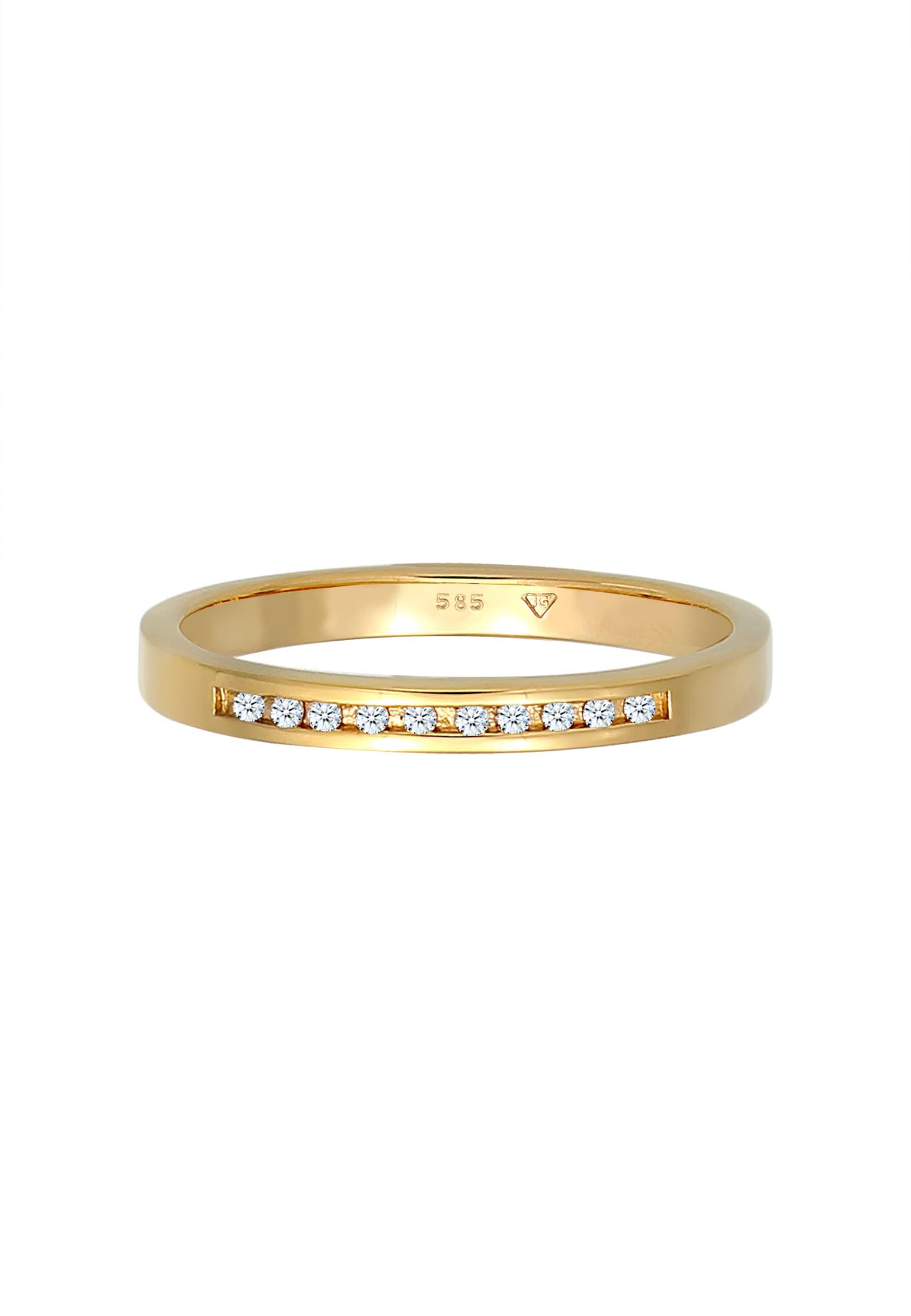 Elli DIAMONDS Trauring »Ring Verlobung Bandring Diamant (0.05 ct.) 585 Gelbgold«