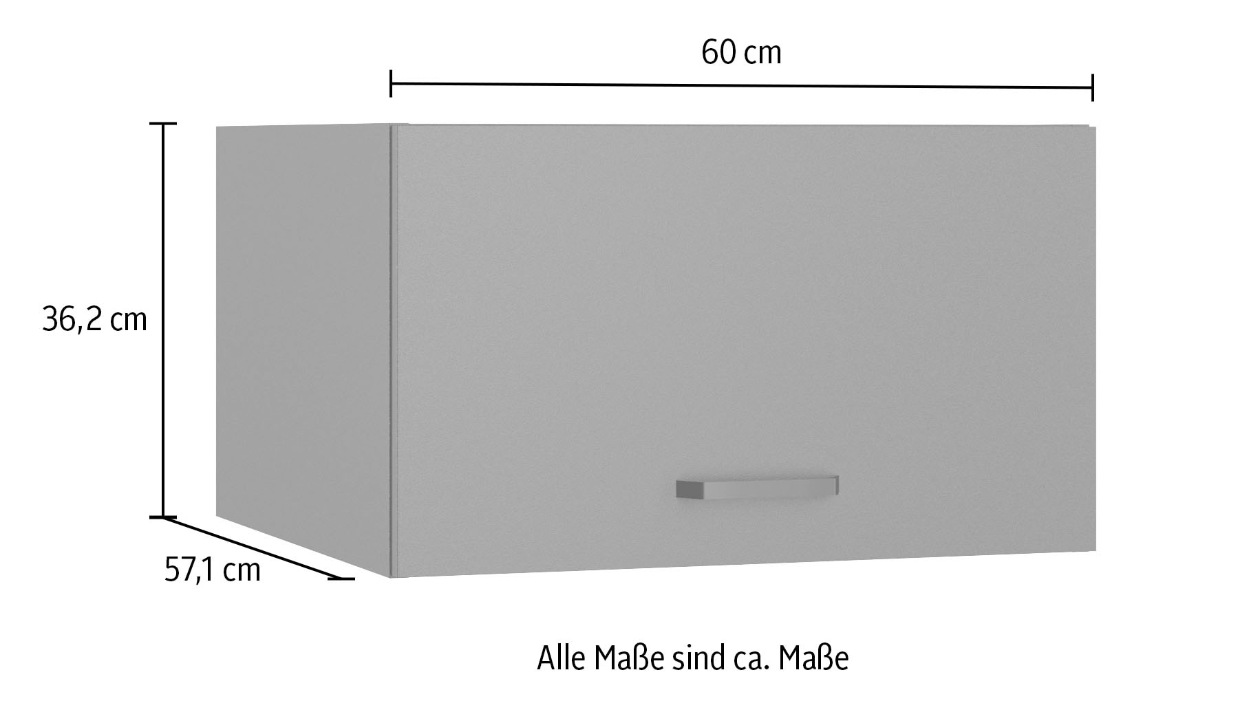 OPTIFIT Aufsatzschrank »OPTImulti« Breite 60 cm, Höhe 35,2 cm, Tiefe 57,1 cm, mit 1 Klappe