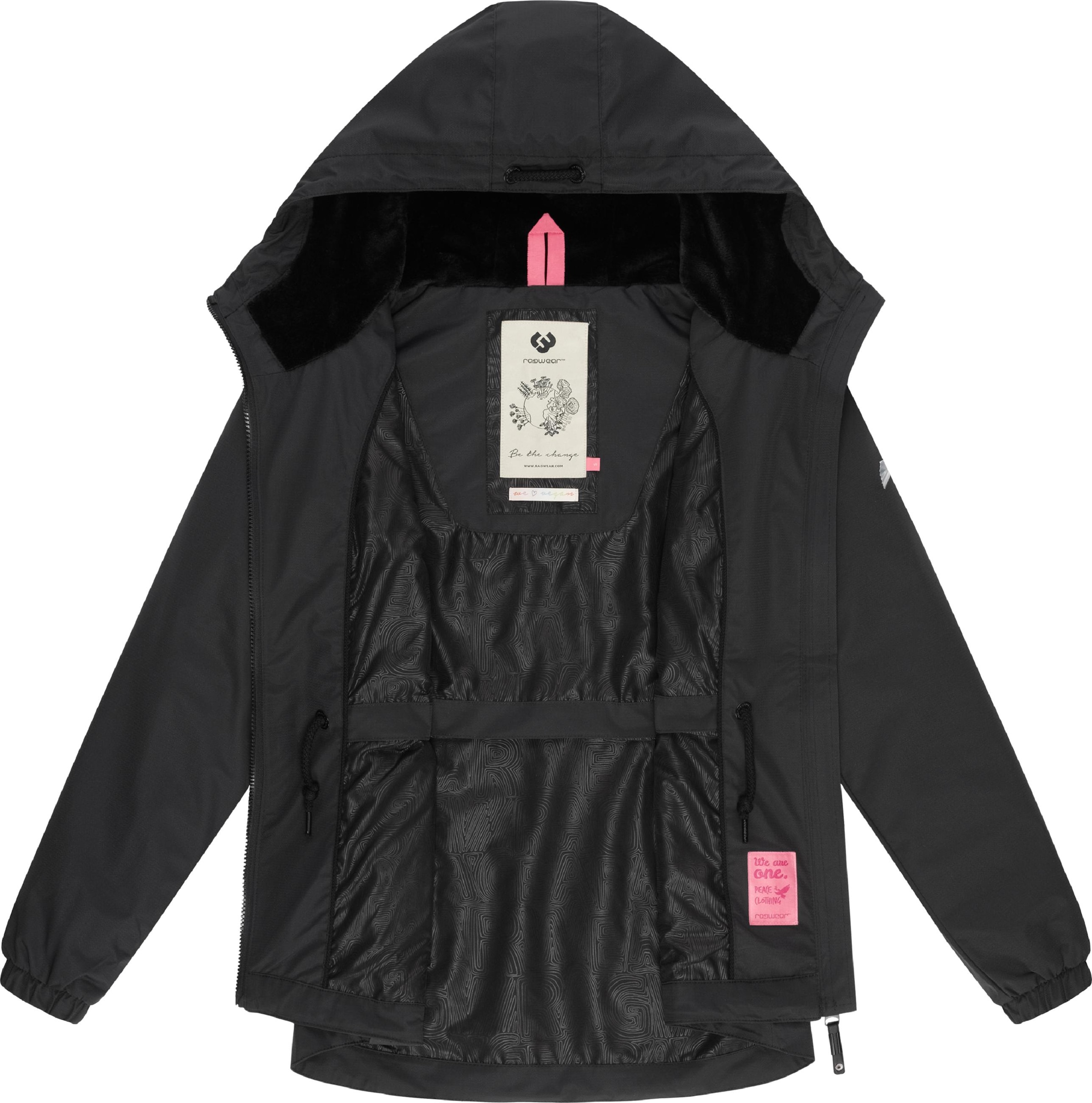 Ragwear Outdoorjacke »Übergangsjacke Dankka Tech«, mit Kapuze, Stylische Damen Übergangsjacke aus wasserdichtem Material
