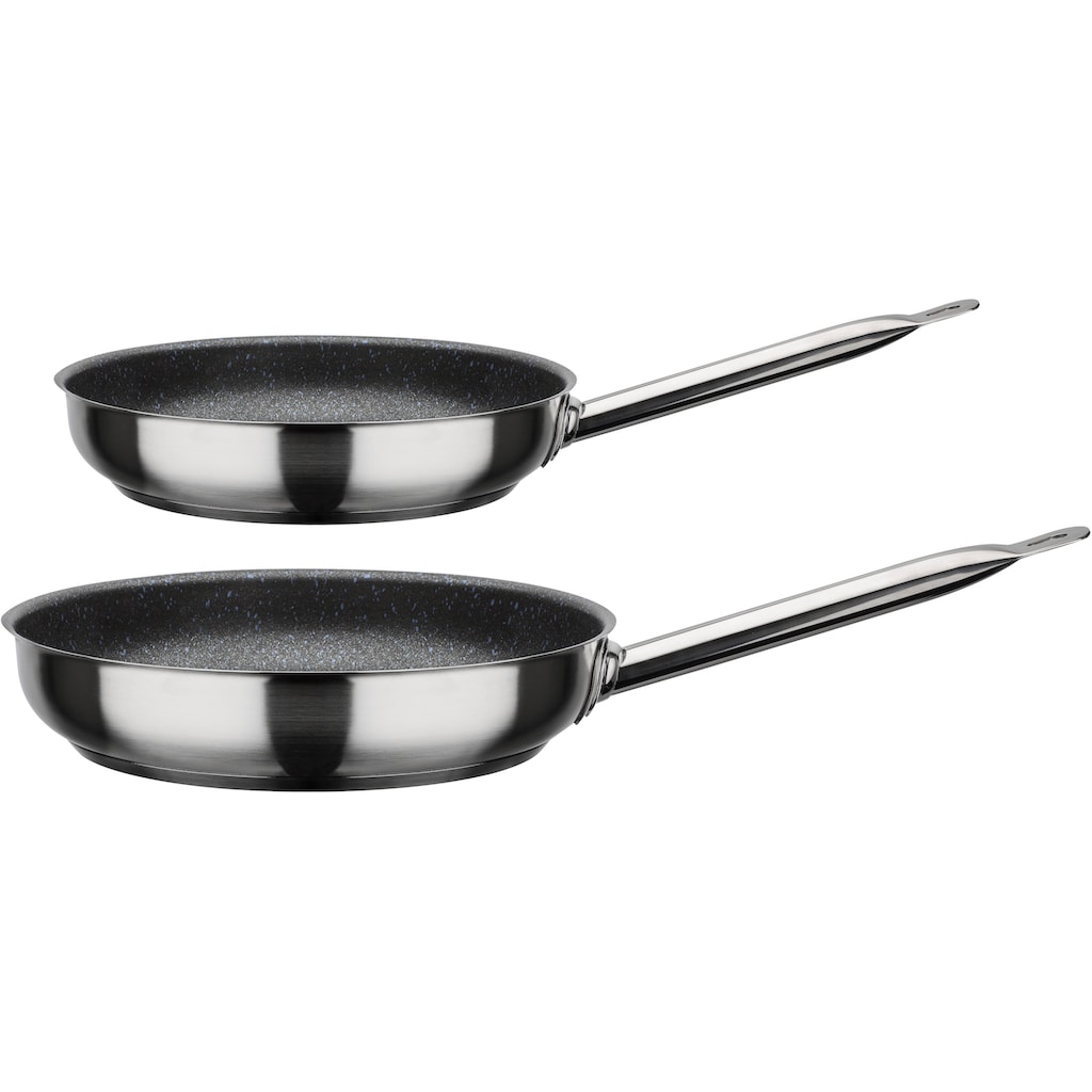 GSW Pfannen-Set »Le Chef PROFILE«, Edelstahl 18/8, (Set, 2 tlg., je 1 Bratpfanne Ø 24/28 cm, H: 6 cm)