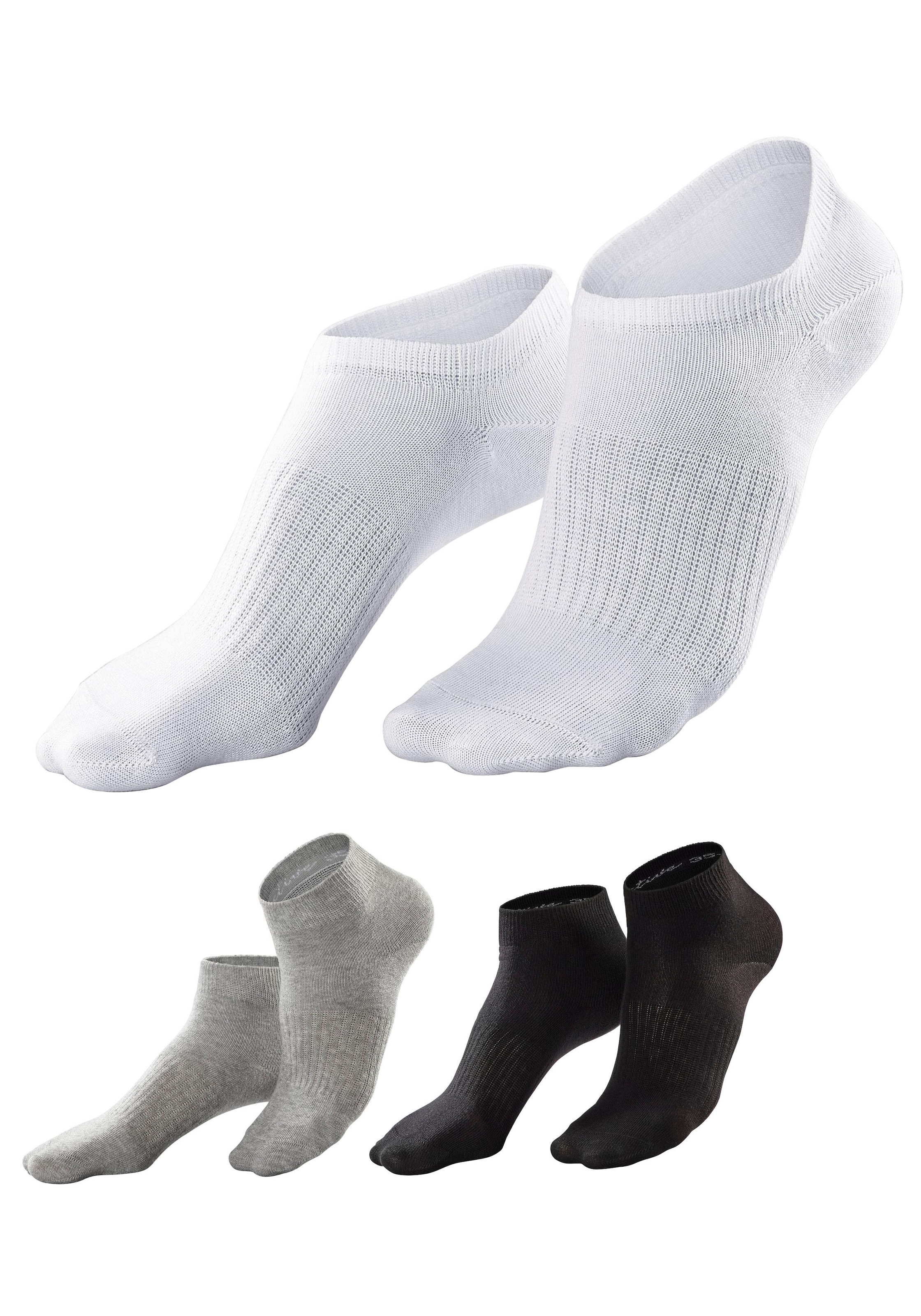 LASCANA ACTIVE Sneakersocken, (Set, 7 Paar), mit Mittelfußgummi