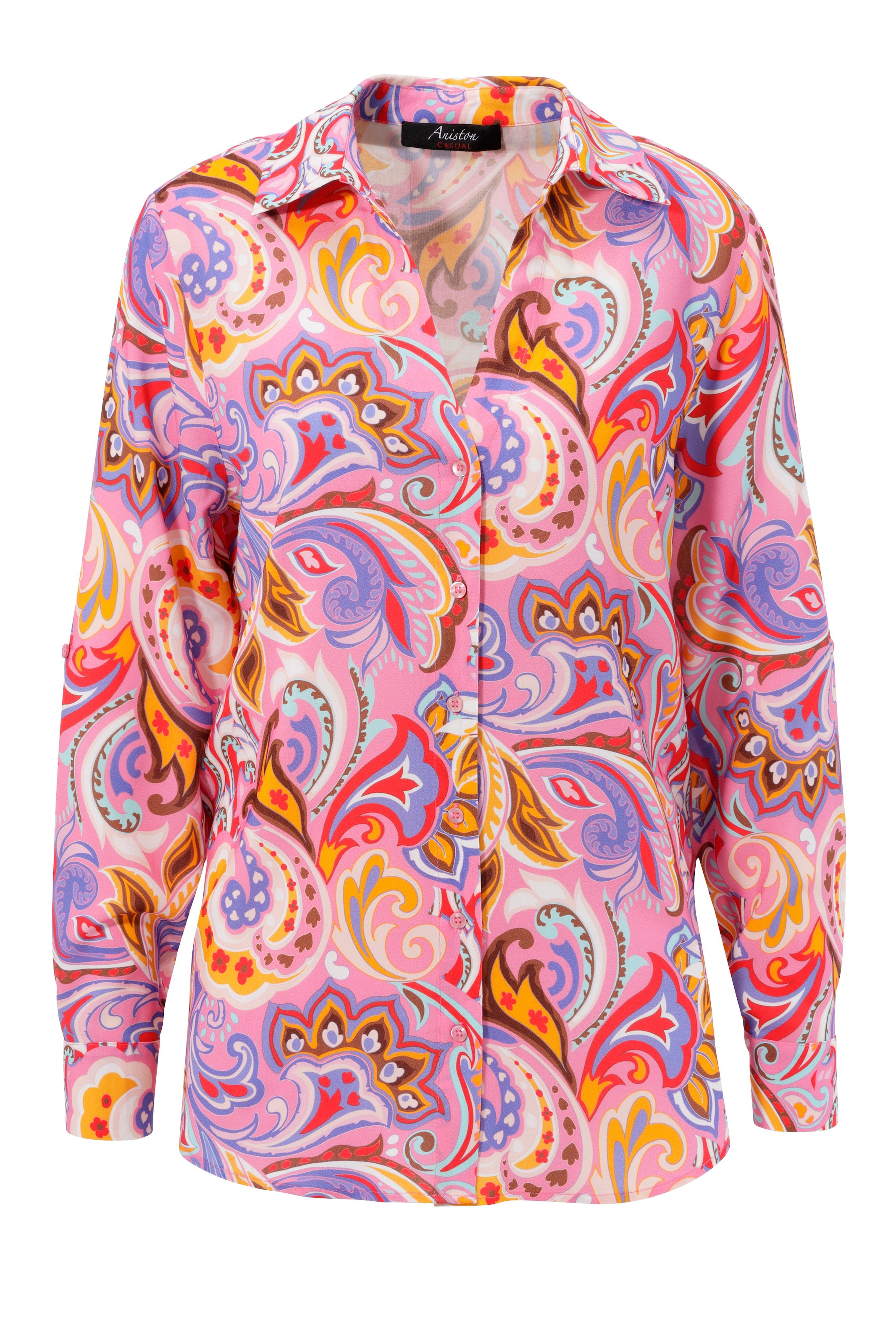 Aniston CASUAL Hemdbluse, graphische ein - Paisley-Muster bei ♕ Teil jedes Unikat