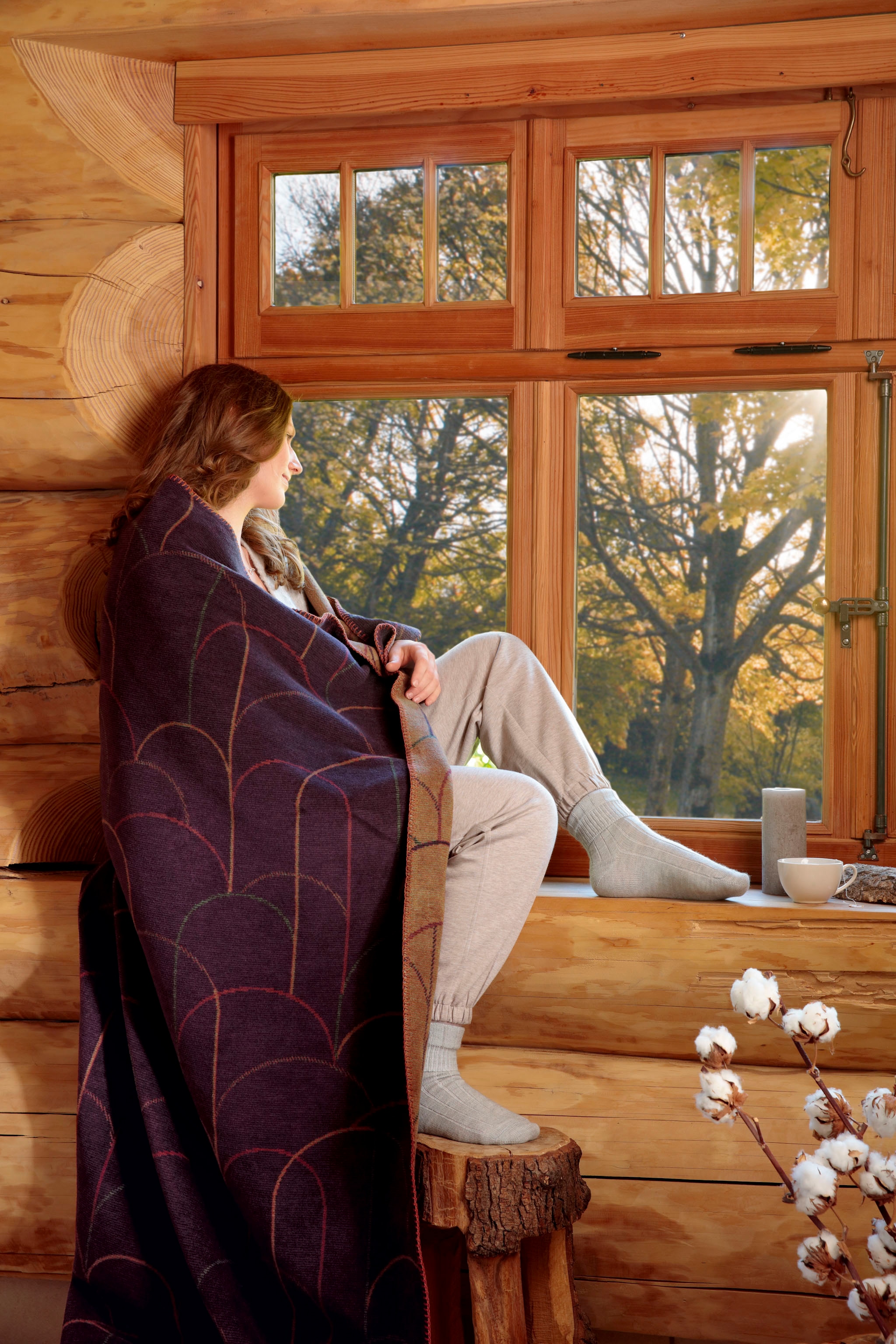 Biederlack Wohndecke »Ontario«, mit dezentem Allover-Design, Kuscheldecke