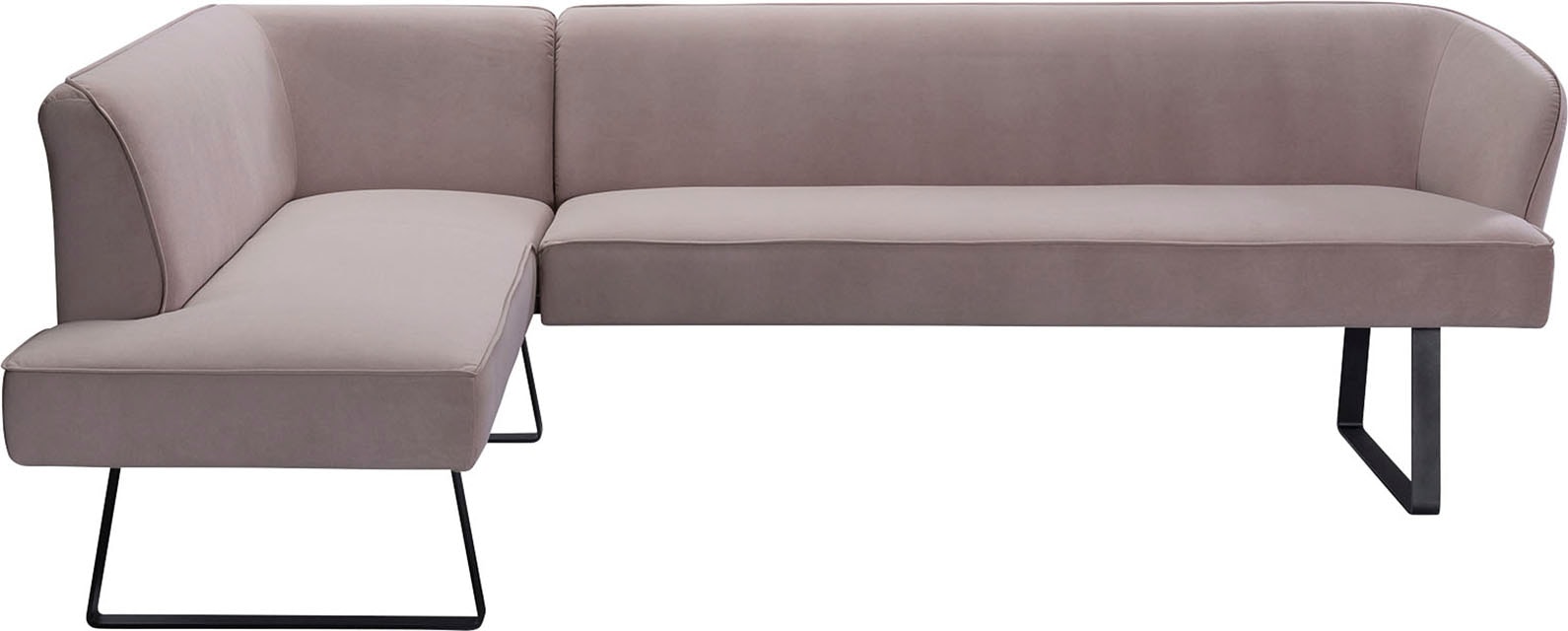 exxpo - sofa Metallfüßen, Eckbank in auf verschiedenen fashion Rechnung bestellen Qualitäten Bezug »Americano«, Keder mit und