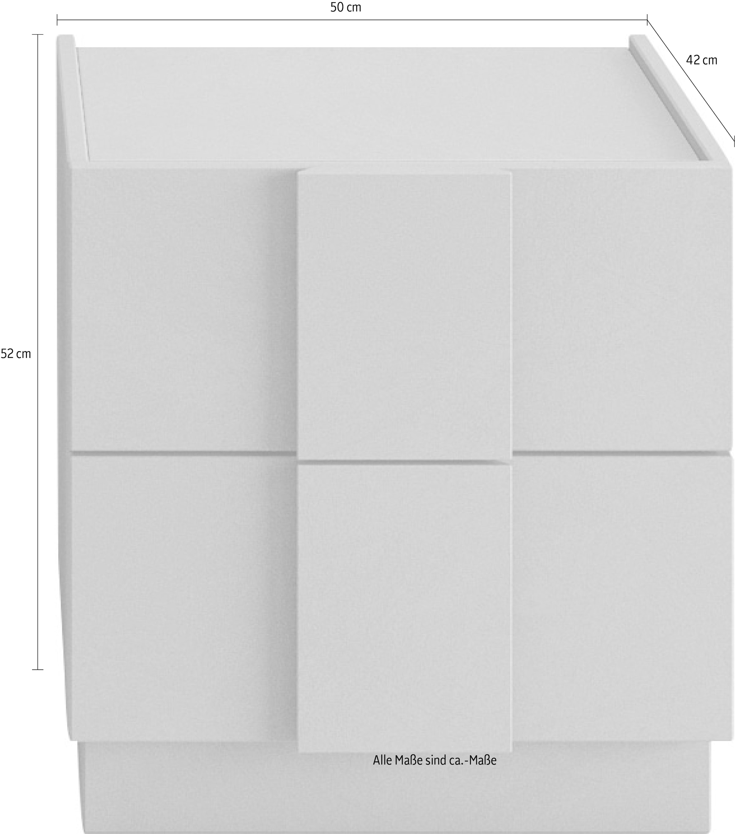 INOSIGN Nachtschrank »Jupiter, Nachtkommode (2-St), Nachttisch, Nachtkonsole, 2 Schubladen« Spar-Set, 2 Stk. tlg.
