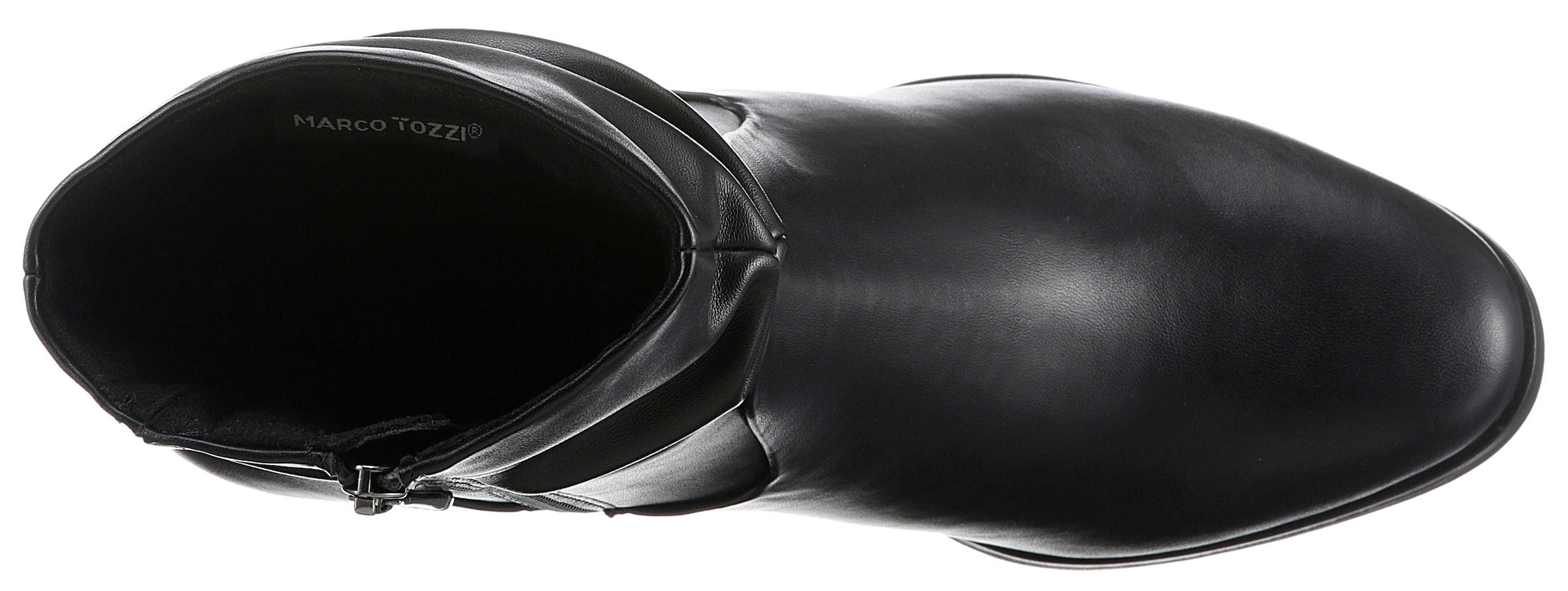 MARCO TOZZI Stiefelette  , Blockabsatz, Businessschuh mit Falten im slouchy Look