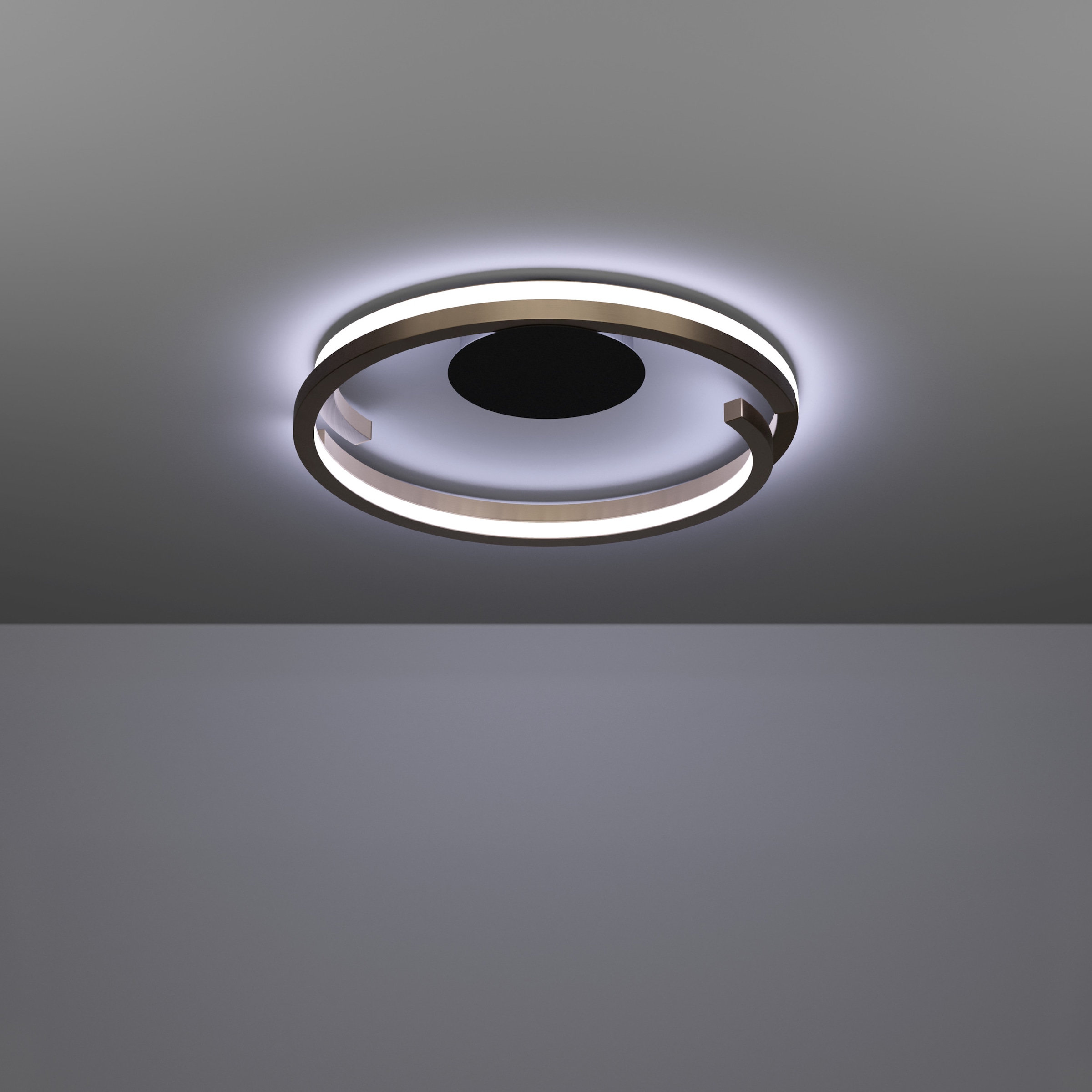 EGLO LED Deckenleuchte »MEZZOMONTE Deckenlampe - Alu, Stahl - LED;LED - 1X20W;1X20W - IP20« LED-Modul 1 Stk. Kaltweiß | Neutralweiß | Warmweiß Wohzimmerlampe, Esszimmerlampe, Flur, Schlafzimmer, H5 x Ø48 cm