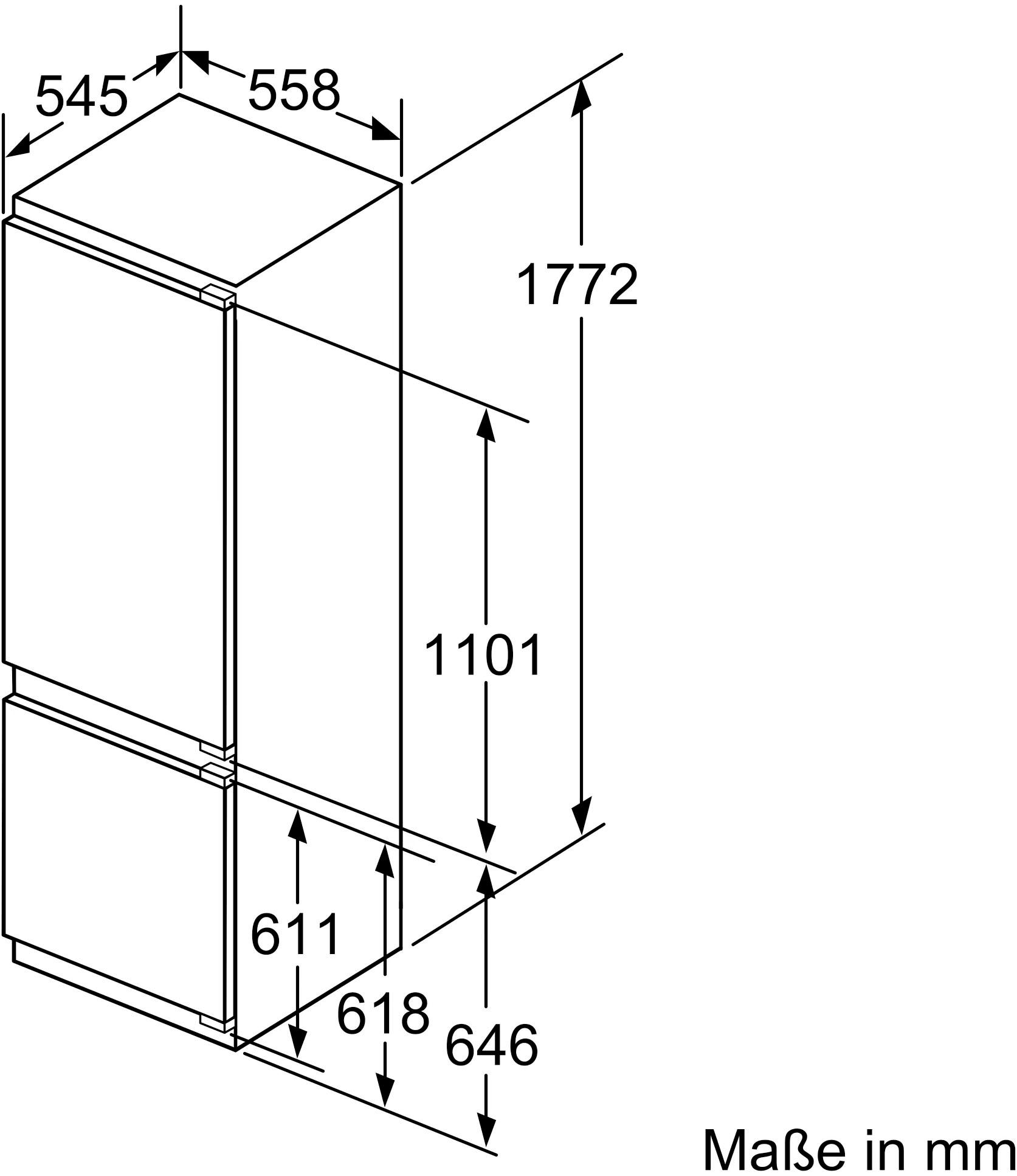 Jahren breit KI87SADE0, »KI87SADE0«, 3 177,2 mit 55,8 cm cm Garantie hoch, Einbaukühlgefrierkombination XXL SIEMENS