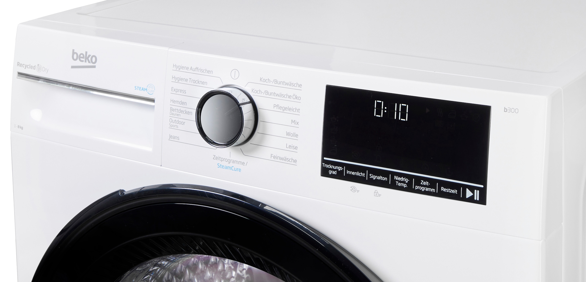 BEKO Wärmepumpentrockner »B3TO82C9W«, Multifunktionsdisplay