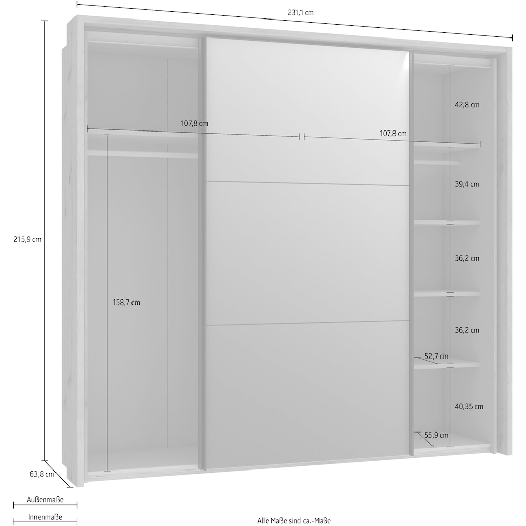 FORTE Schwebetürenschrank »Trondheim«