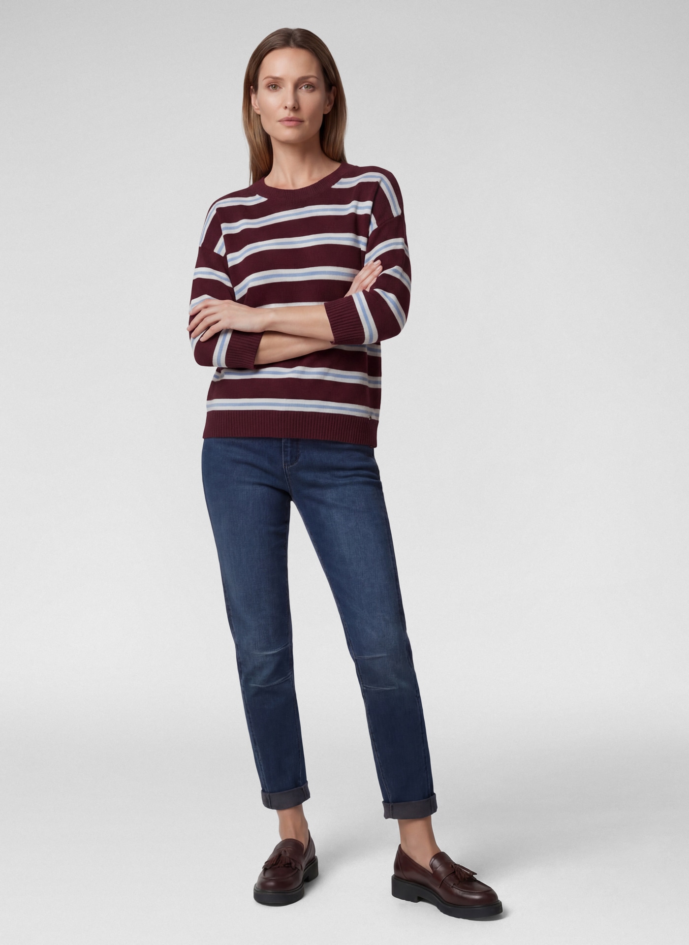 Rabe 3/4 Arm-Pullover in Streifen-Optik