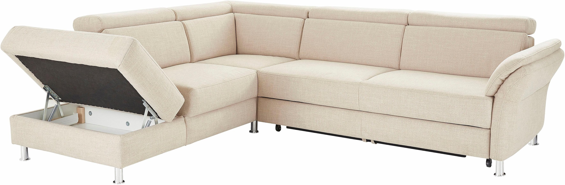 sit&more Ecksofa »Avignon L-Form«, inklusive Kopfteilverstellung, wahlweise mit Bettfunktion