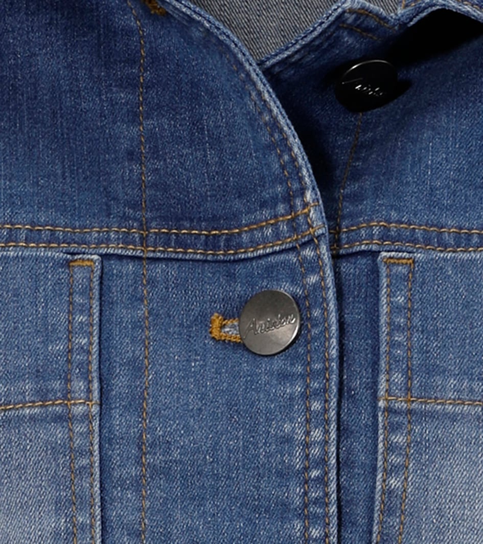 Aniston CASUAL Jeansjacke, in trendiger Used-Waschung