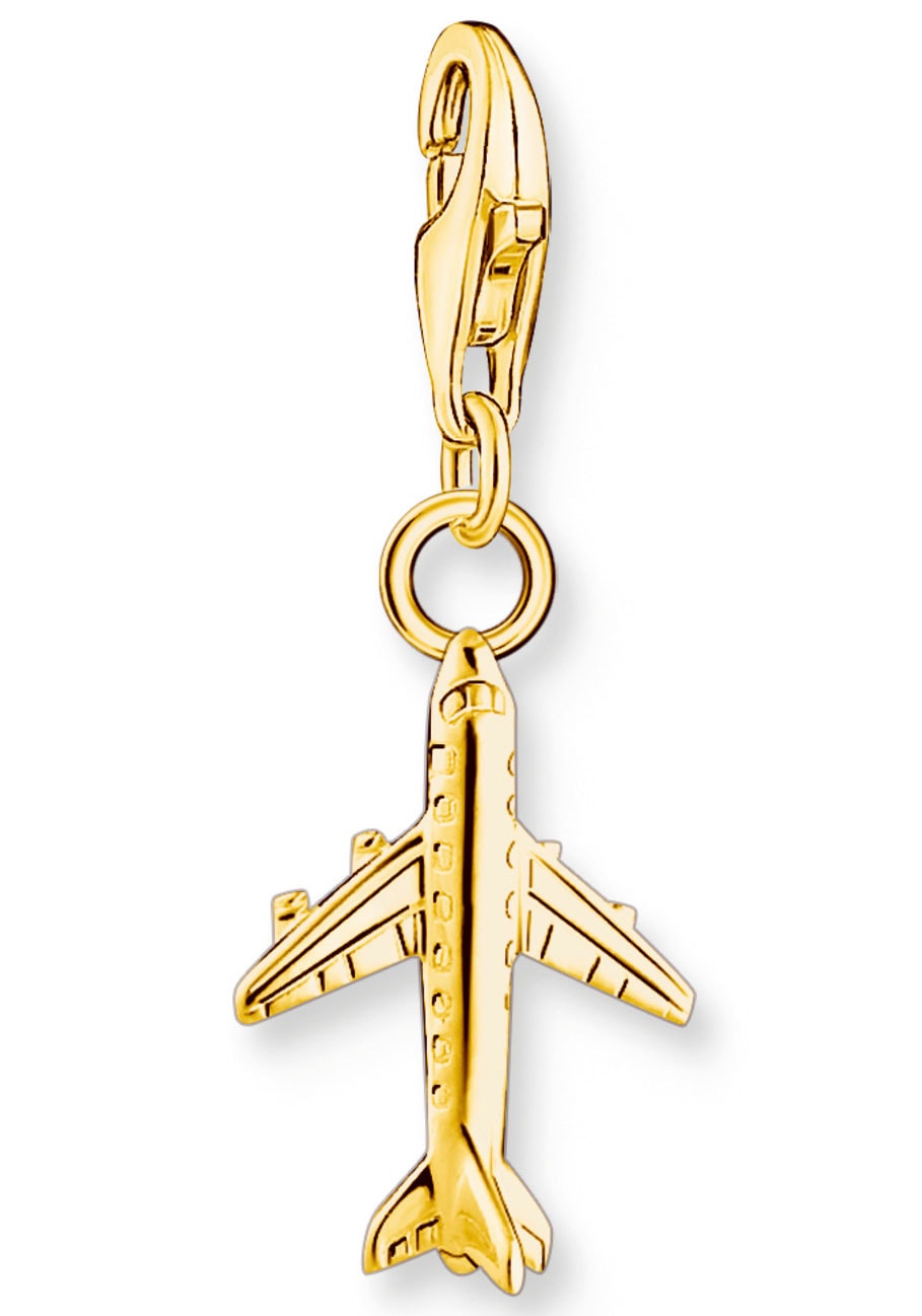 THOMAS SABO Charm-Einhänger »Flugzeug vergoldet, 2012-413-39«