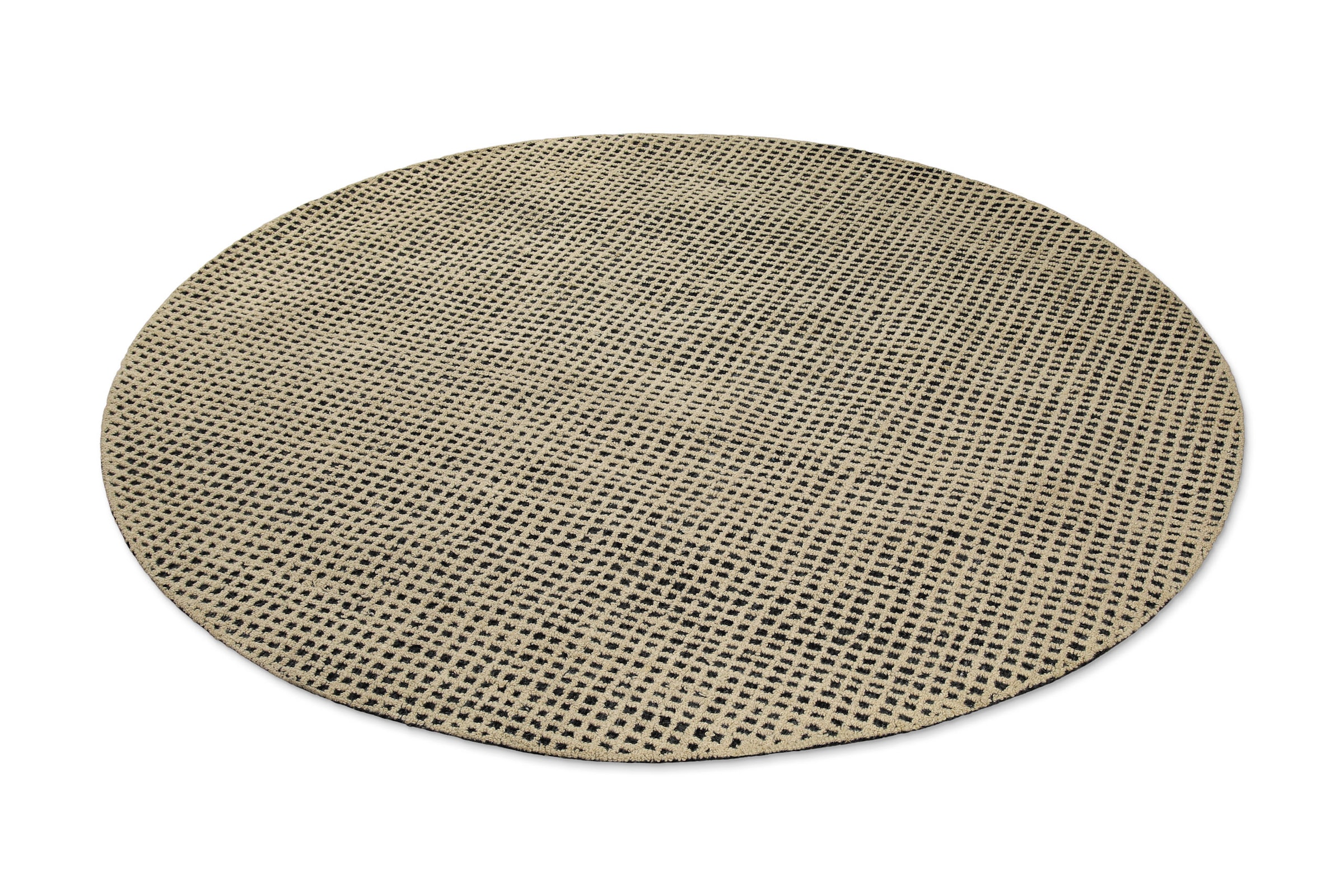 Wecon home Teppich »Hamptons TWENTYNINE«, rund, 10 mm Höhe, Kurzflor, Wohnzimmer, Schlafzimmer, elegant, robust, Karo-Muster