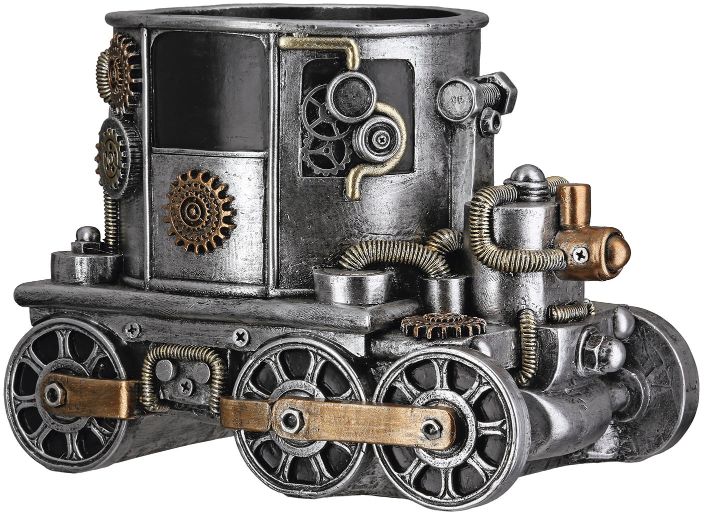 GILDE Übertopf »Übertopf Lokomotive Steampunk Engine planter«