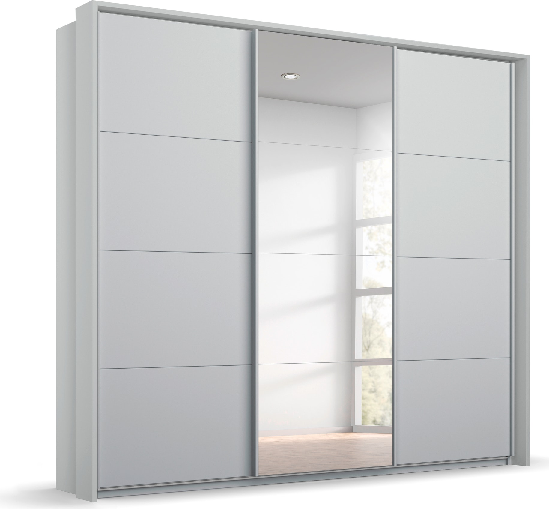 rauch Schwebetürenschrank »Kleiderschrank Schrank Garderobe OTELI inkl. 3 Innenschubladen« Breiten 211/278/323/368 cm Höhen 214/233 cm,  inkl. Passepartout optional mit Beleuchtung MADE IN GERMANY