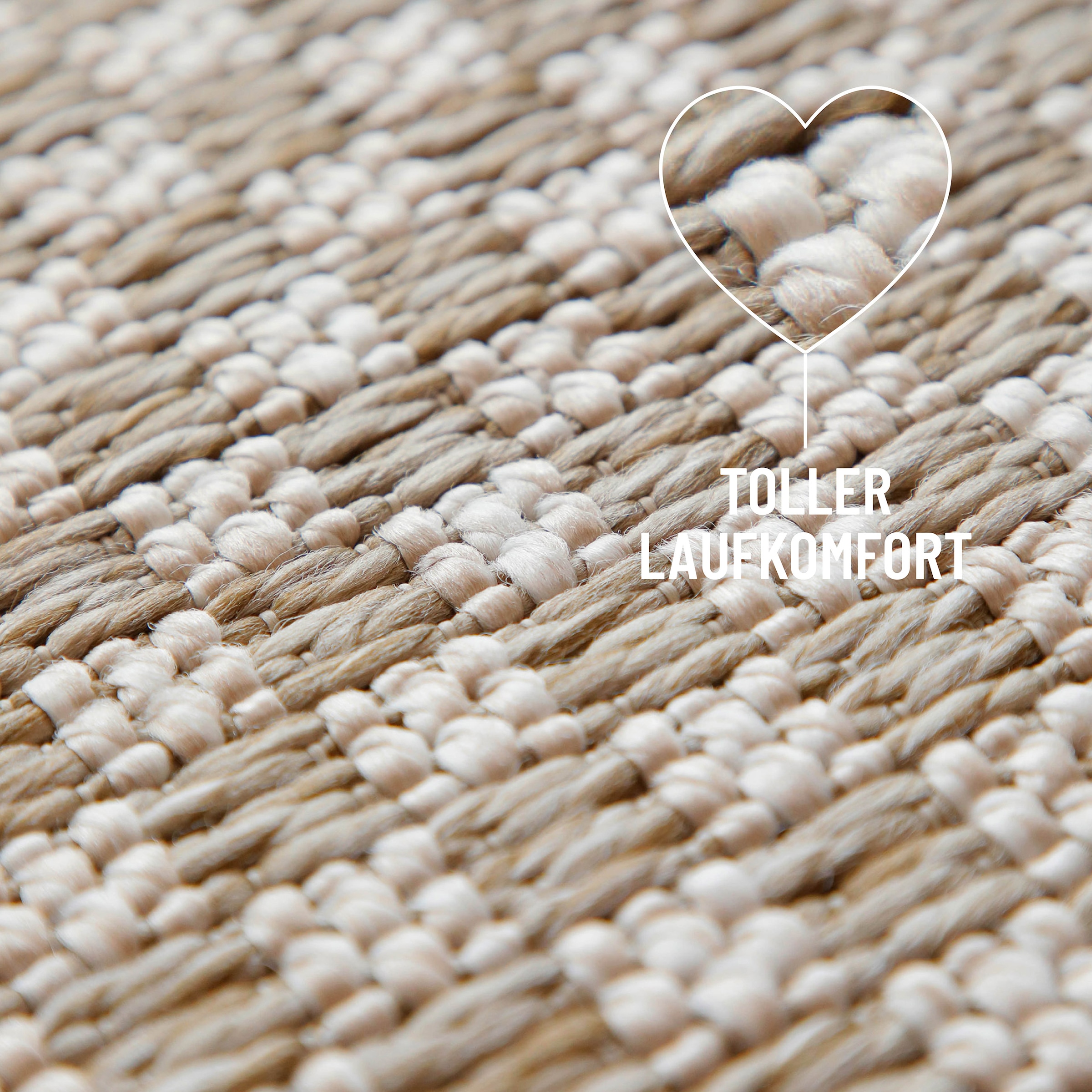 Wecon home Läufer »Miami South Beach« rechteckig 5 mm Höhe In- & Outdoor Teppich, wetterfest, kariert, Balkon, pflegeleicht