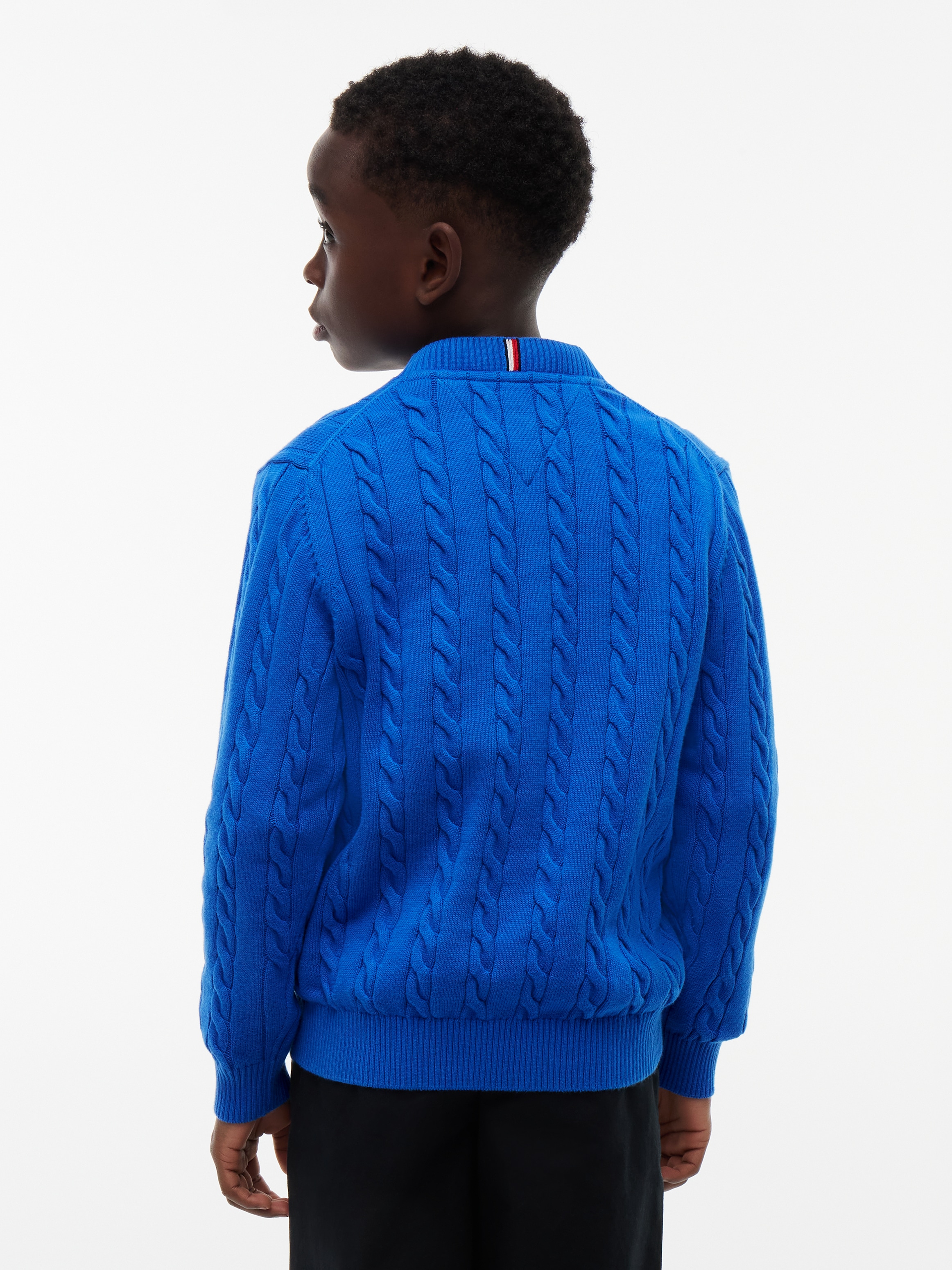 Tommy Hilfiger Strickpullover »COTTON CABLE SWEATER« für Kinder bis 16 Jahre, mit Zopfmuster