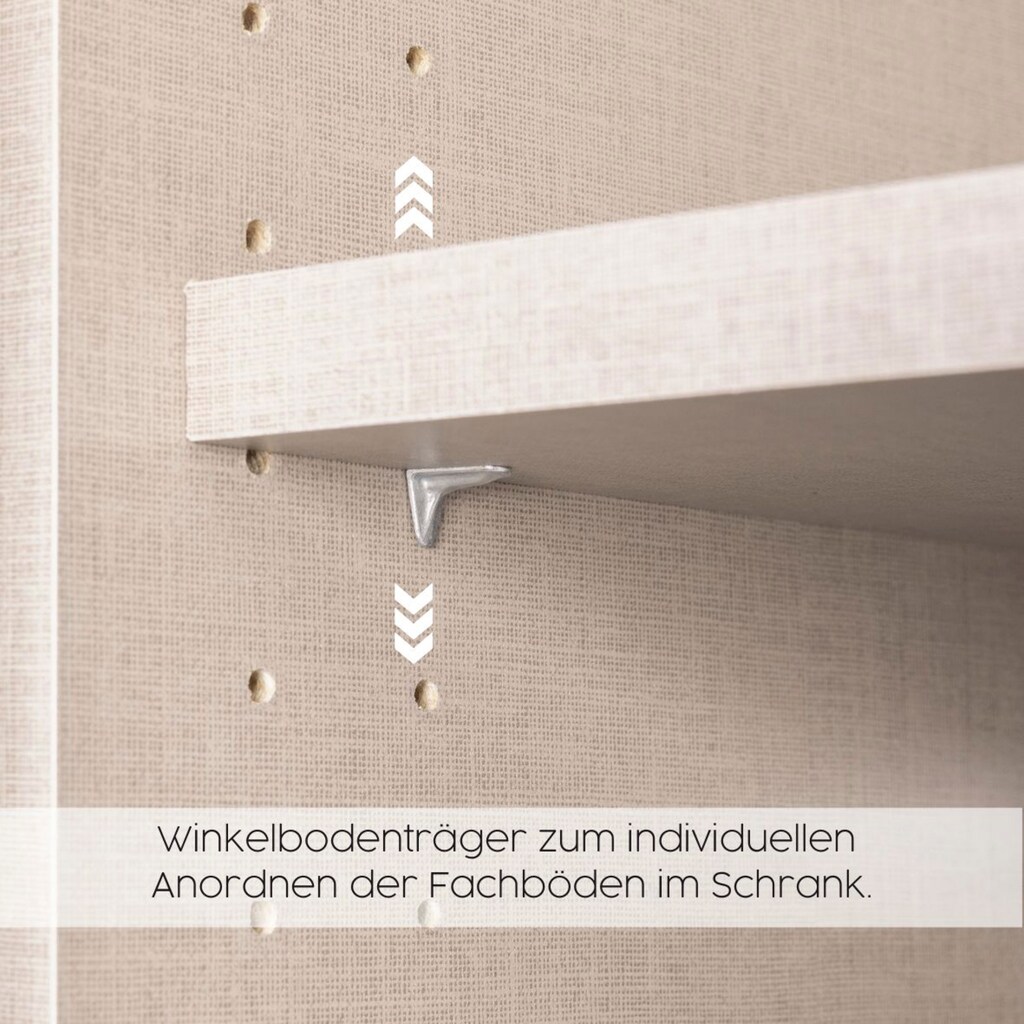 rauch Drehtürenschrank »Voyager«, mit modernen Griffen in Graumetallic, inkl. Außenschubkästen